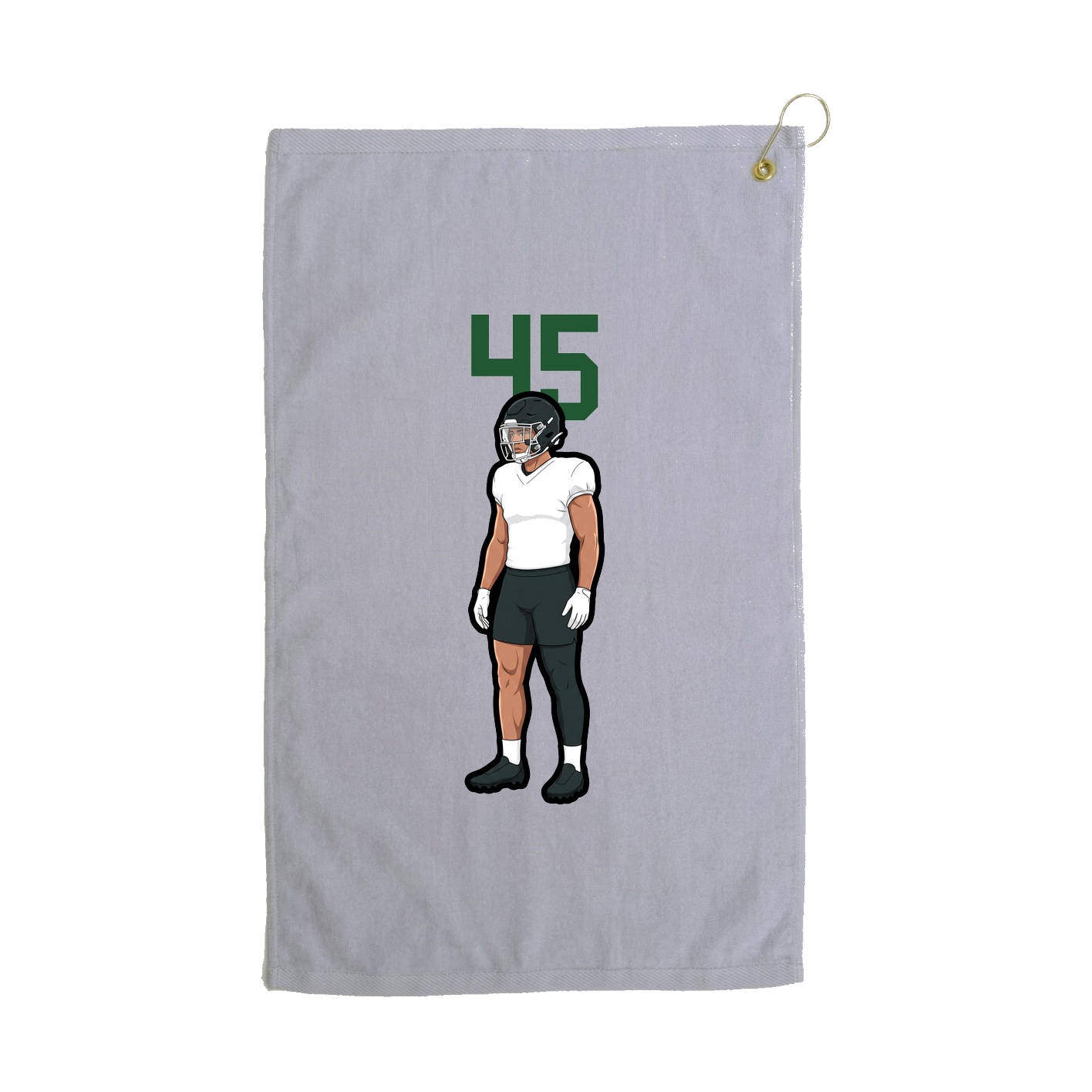 Golf Towel — Number Top in Grey