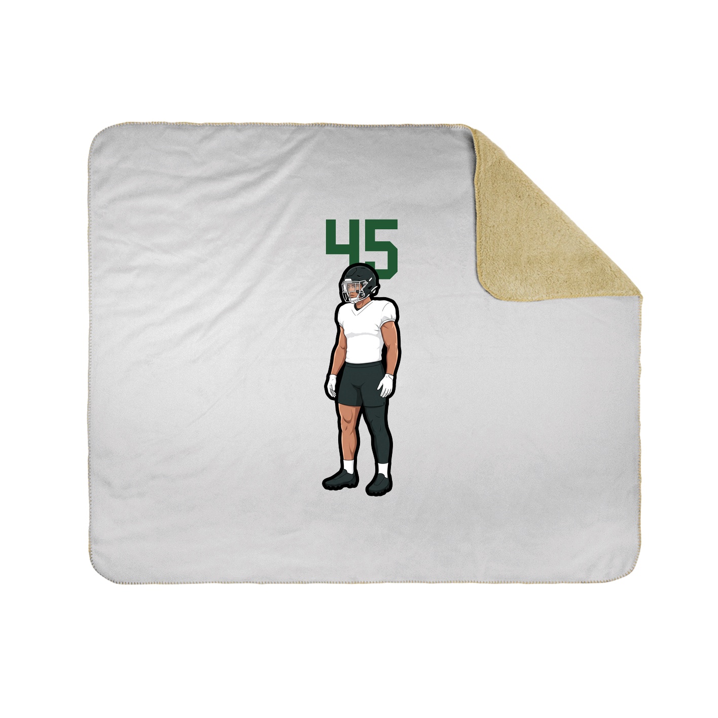 Throw Blanket — Number Top in White