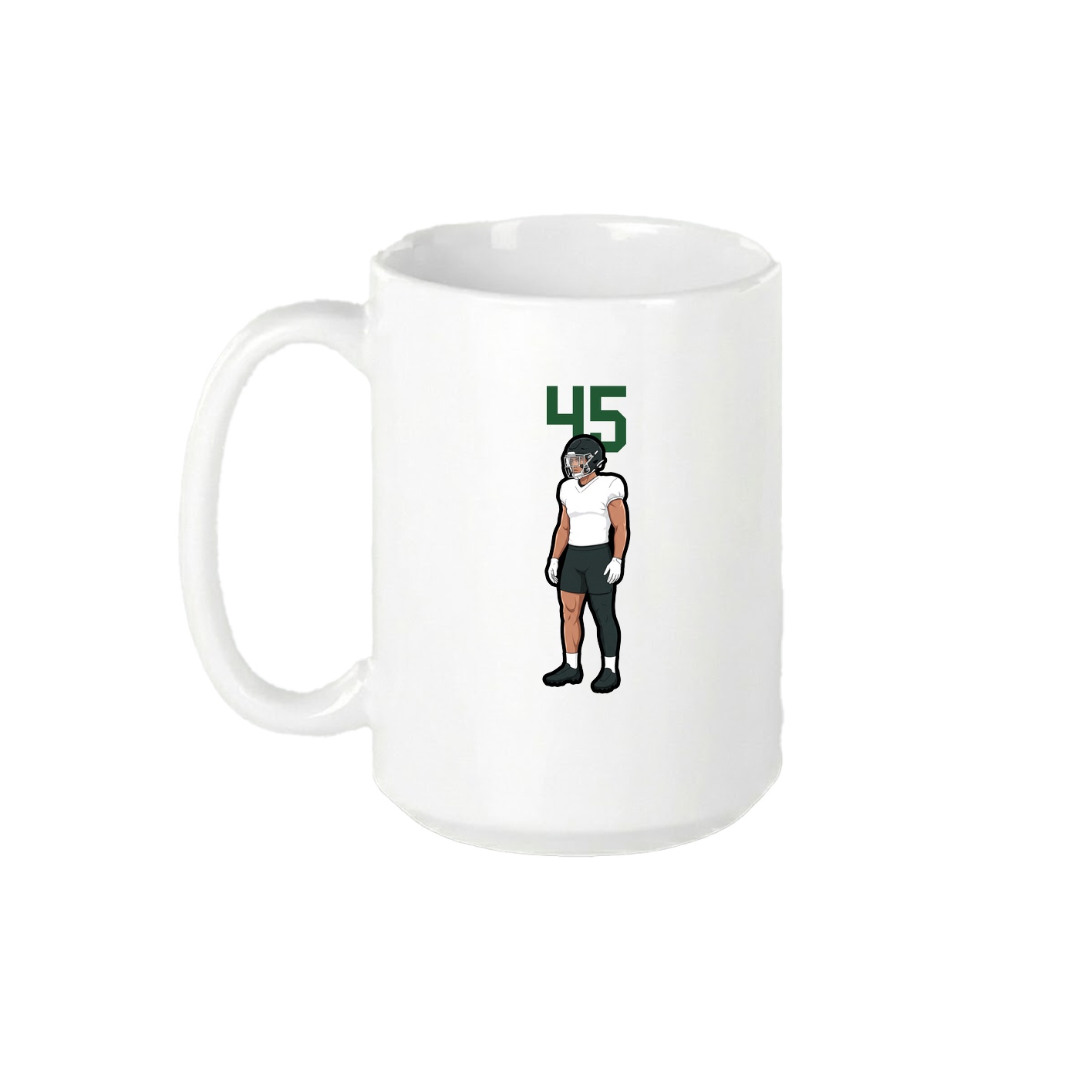 15oz Coffee Mug — Number Top in White