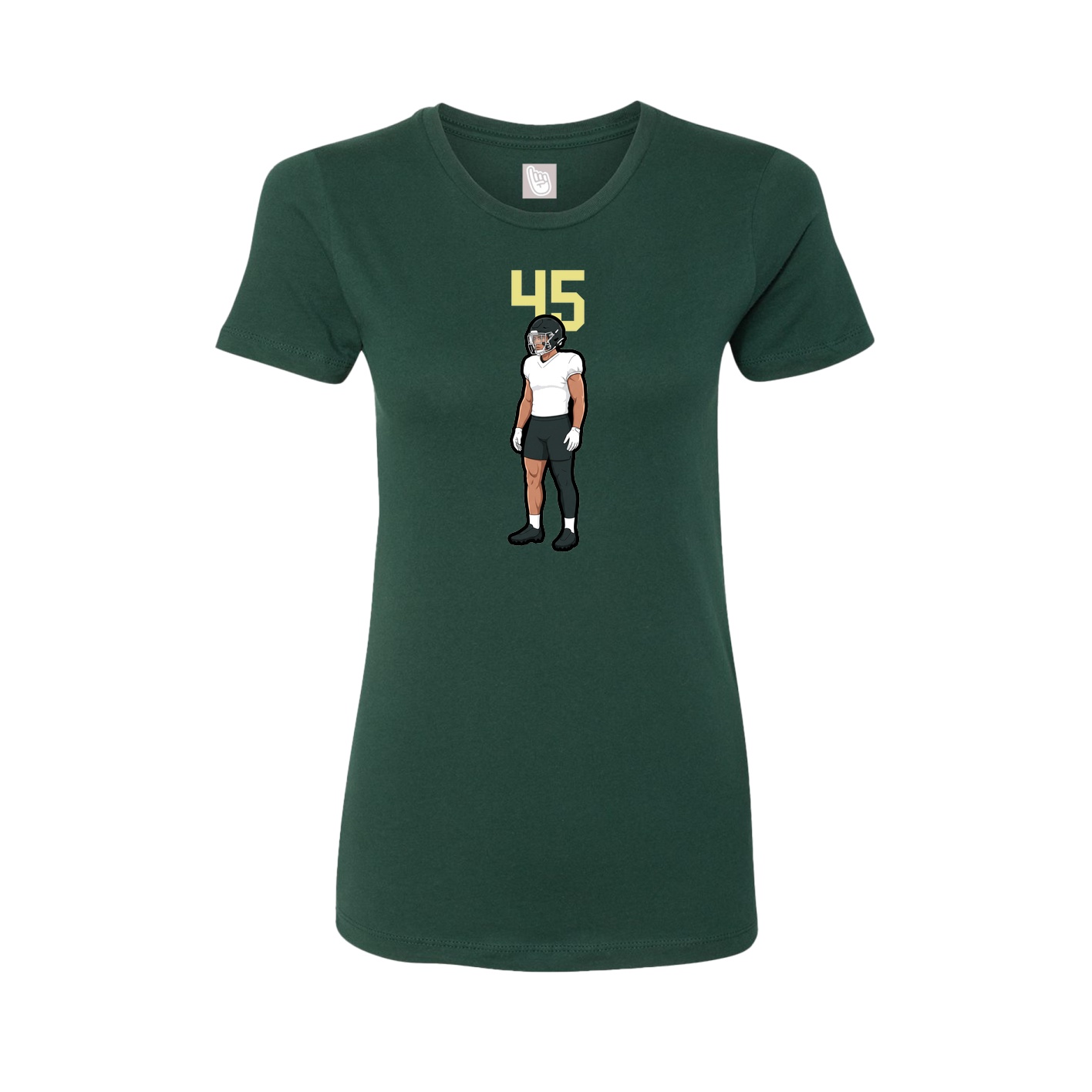 Womens Tee — Number Top in Green