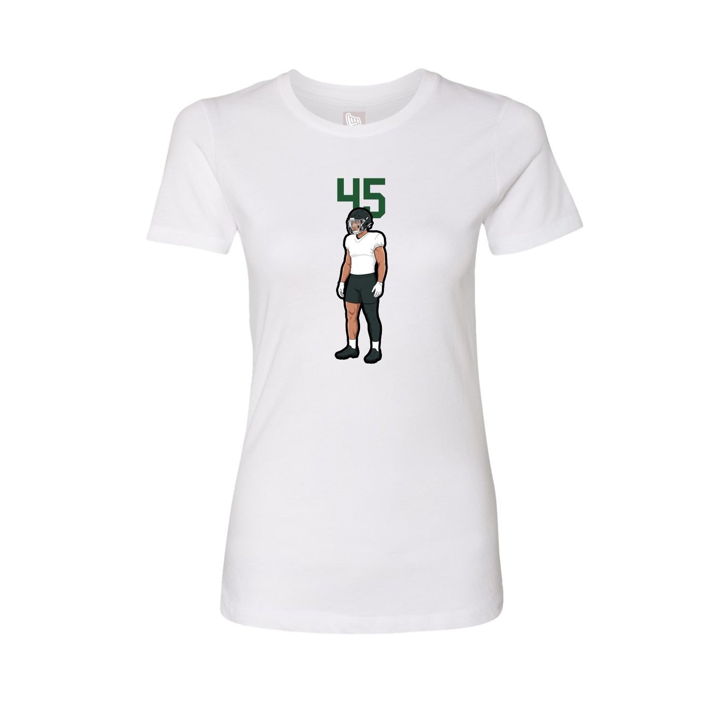 Fitted Women's Tee — Number Top in White