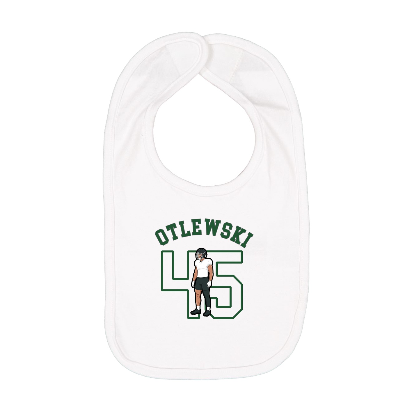 Infant Bib — Shirsey Arch in White