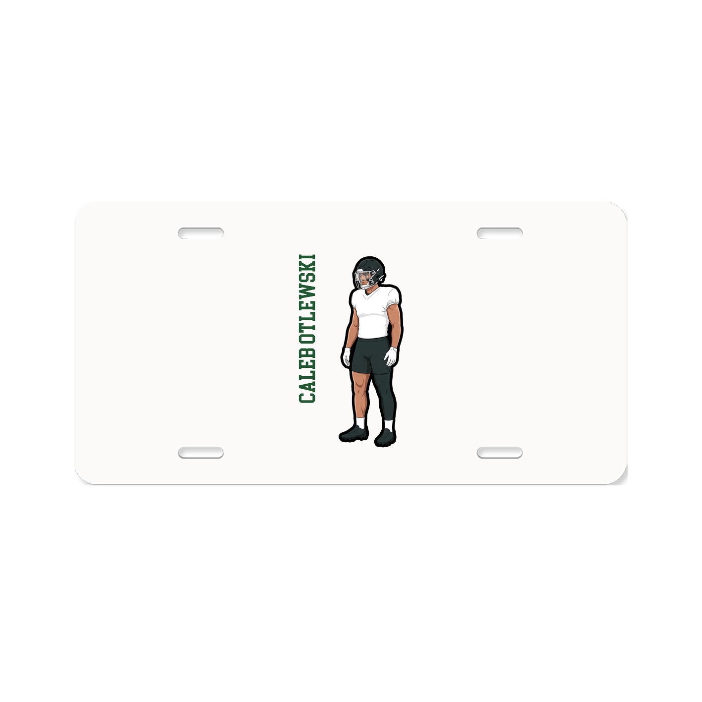 License Plate — Name Vertical in Classic