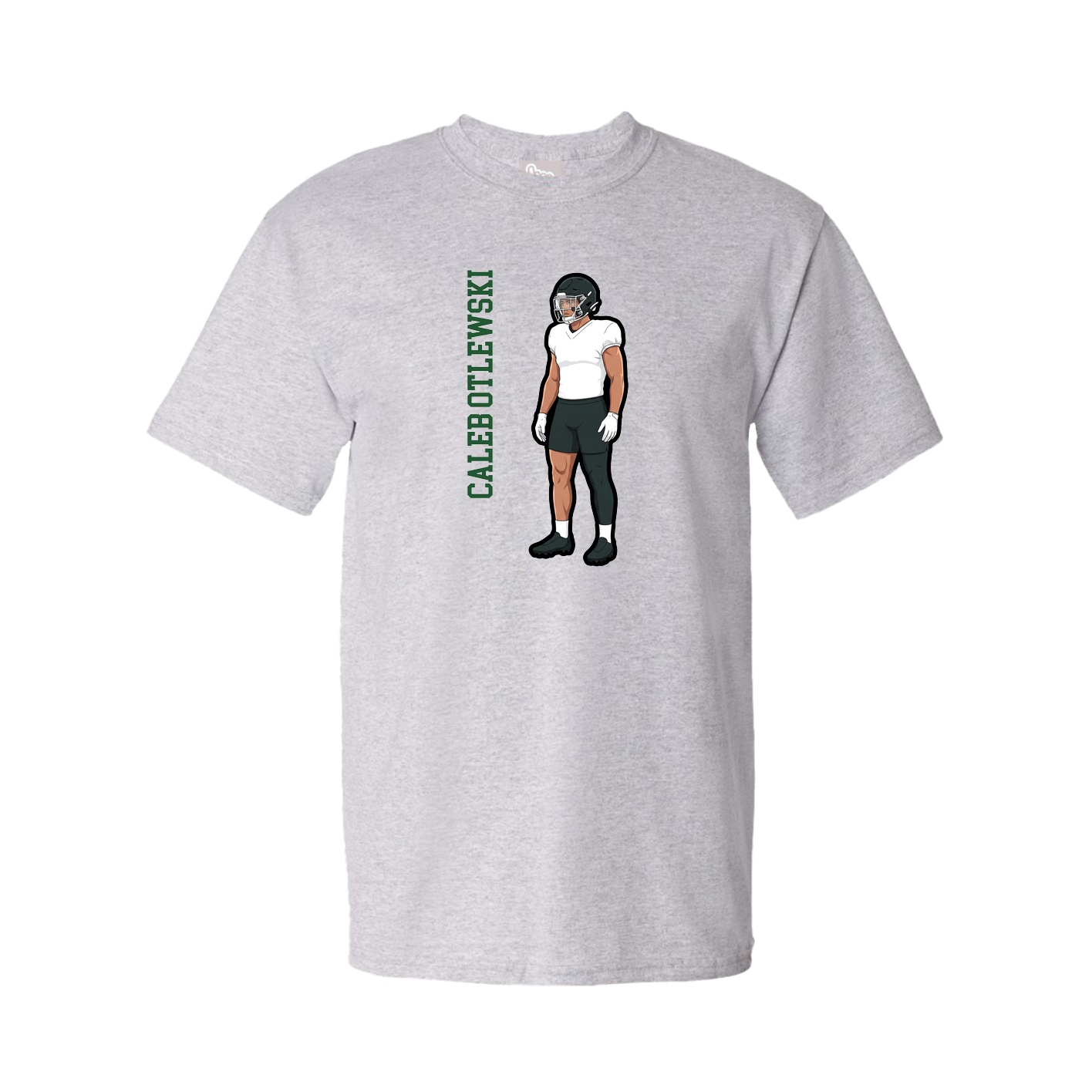 Youth Tee — Name Vertical in Grey