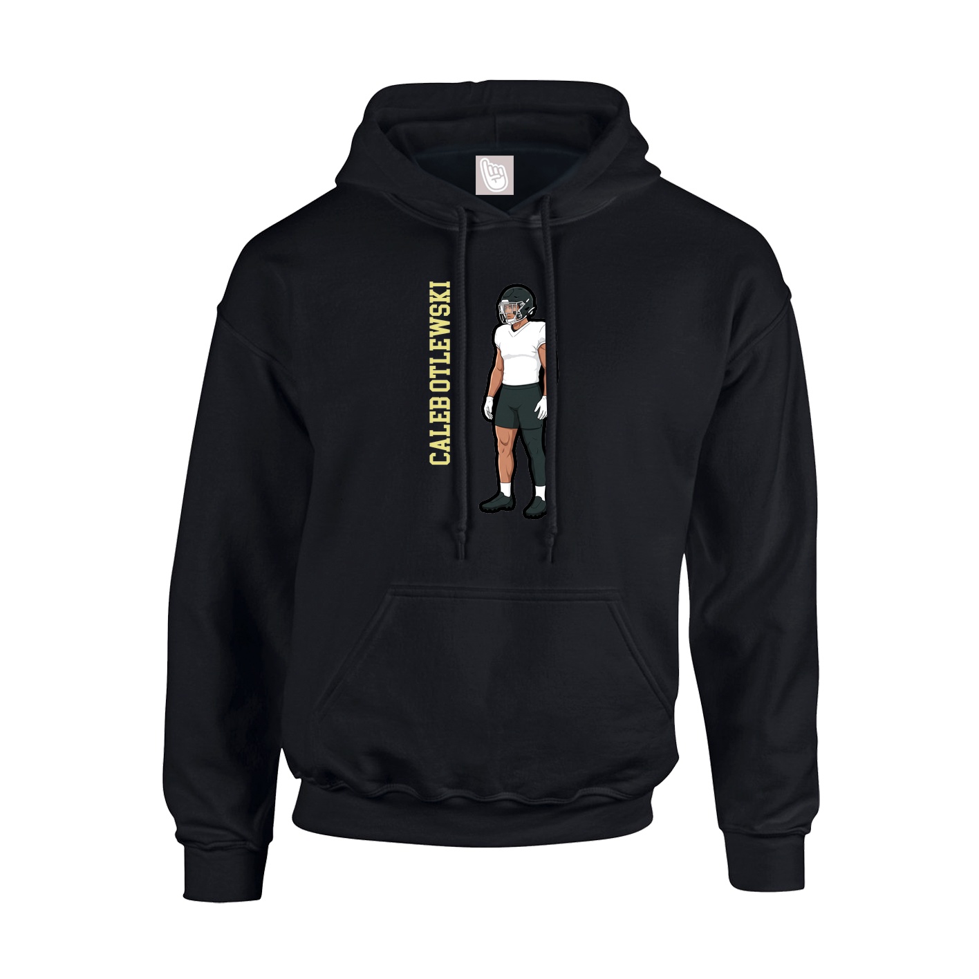 Hoodie — Name Vertical in Black