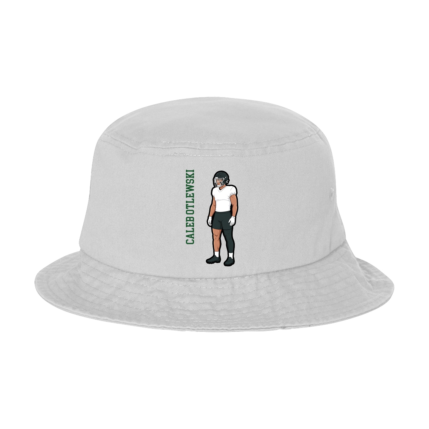 Bucket Cap — Name Vertical in White
