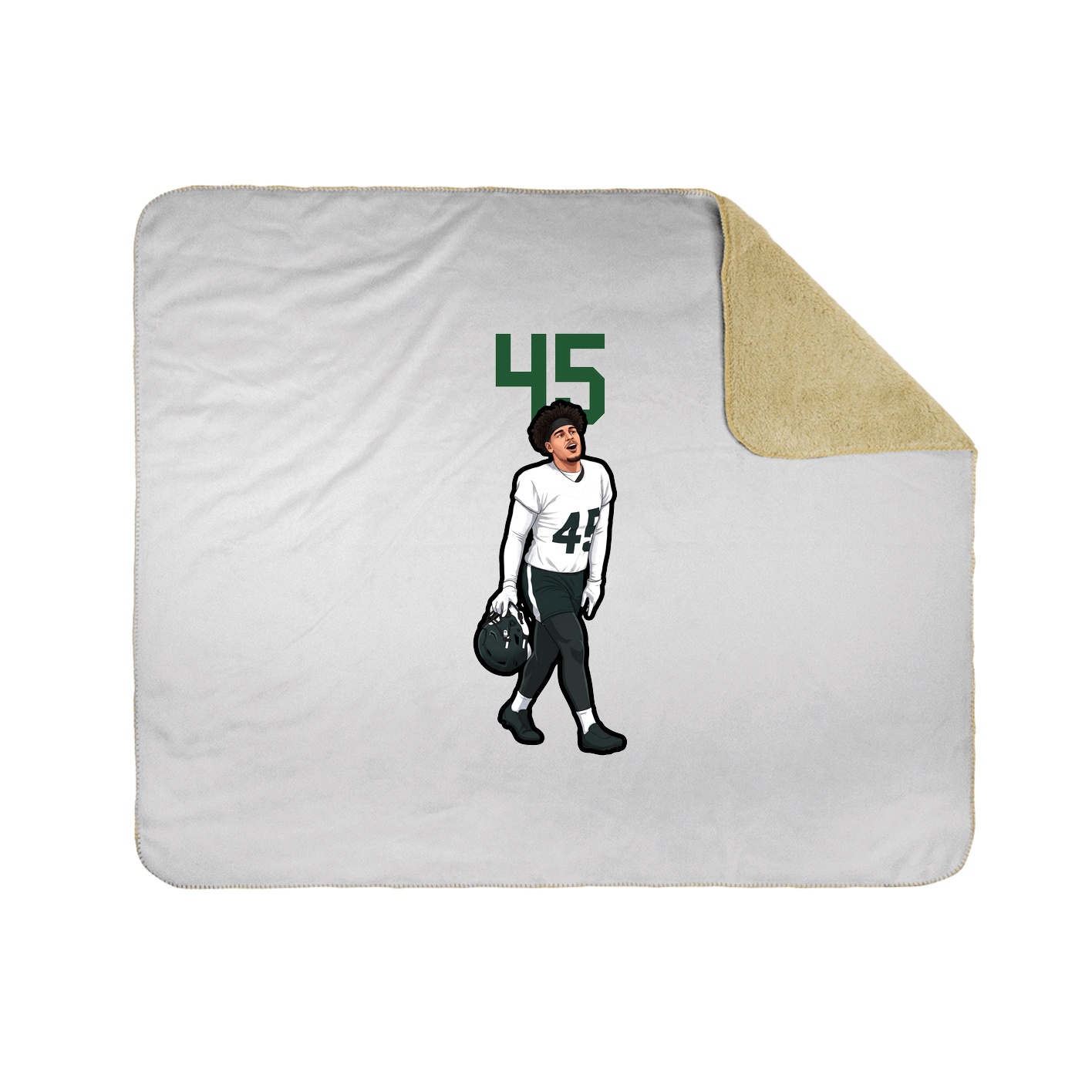 Throw Blanket — Number Top in White