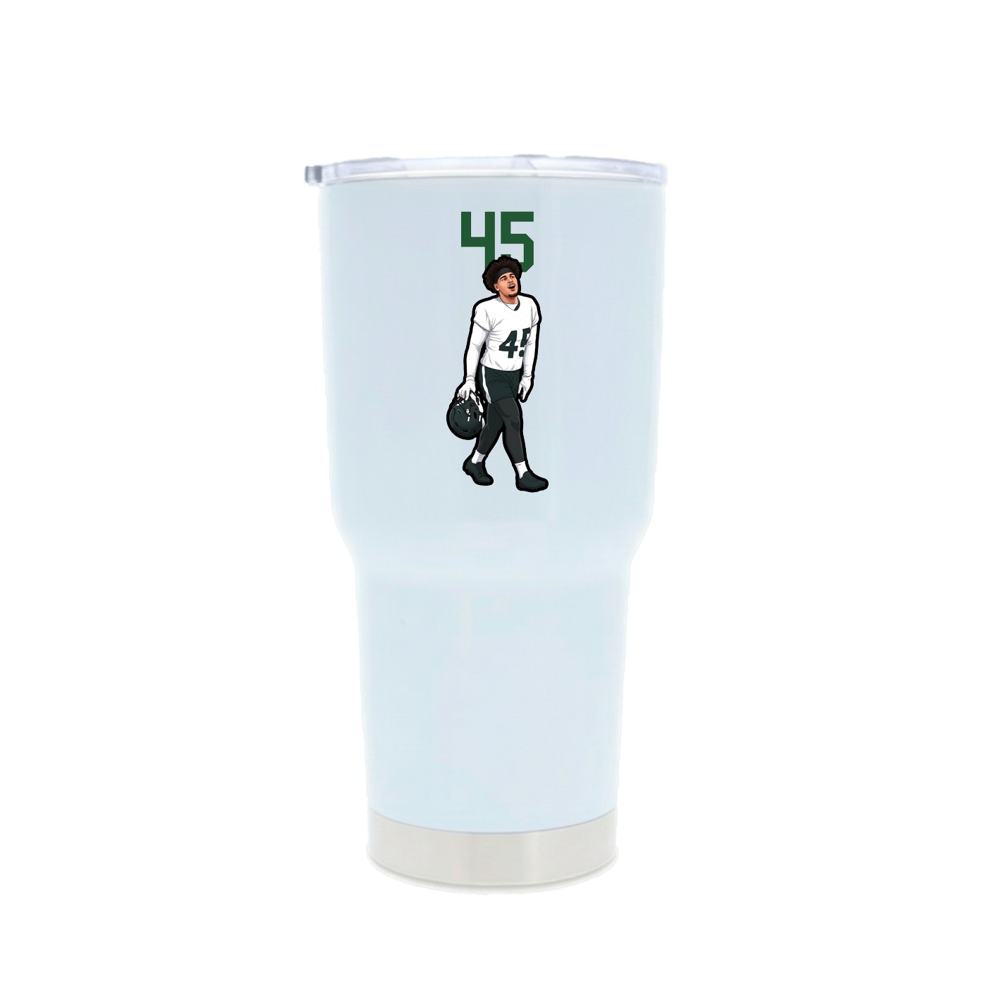 30oz Stainless Steel Tumbler — Number Top in White