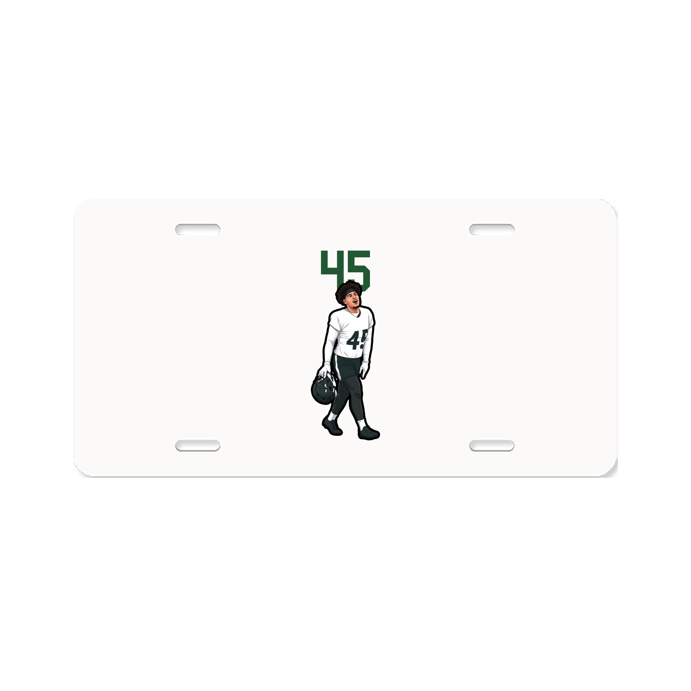 License Plate — Number Top in Classic
