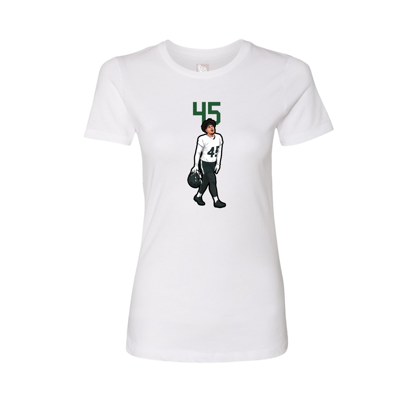 Womens Tee — Number Top in White