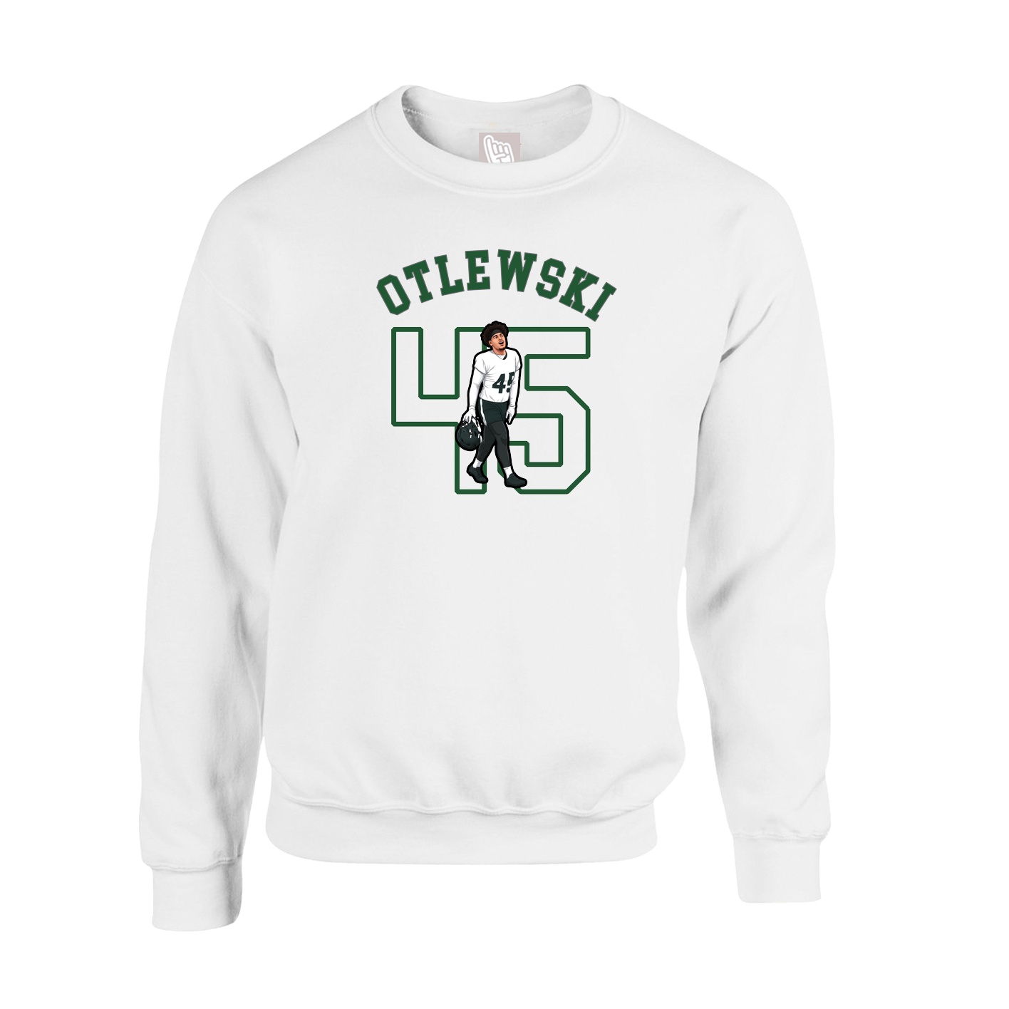 Fleece Crew — Shirsey Arch in White