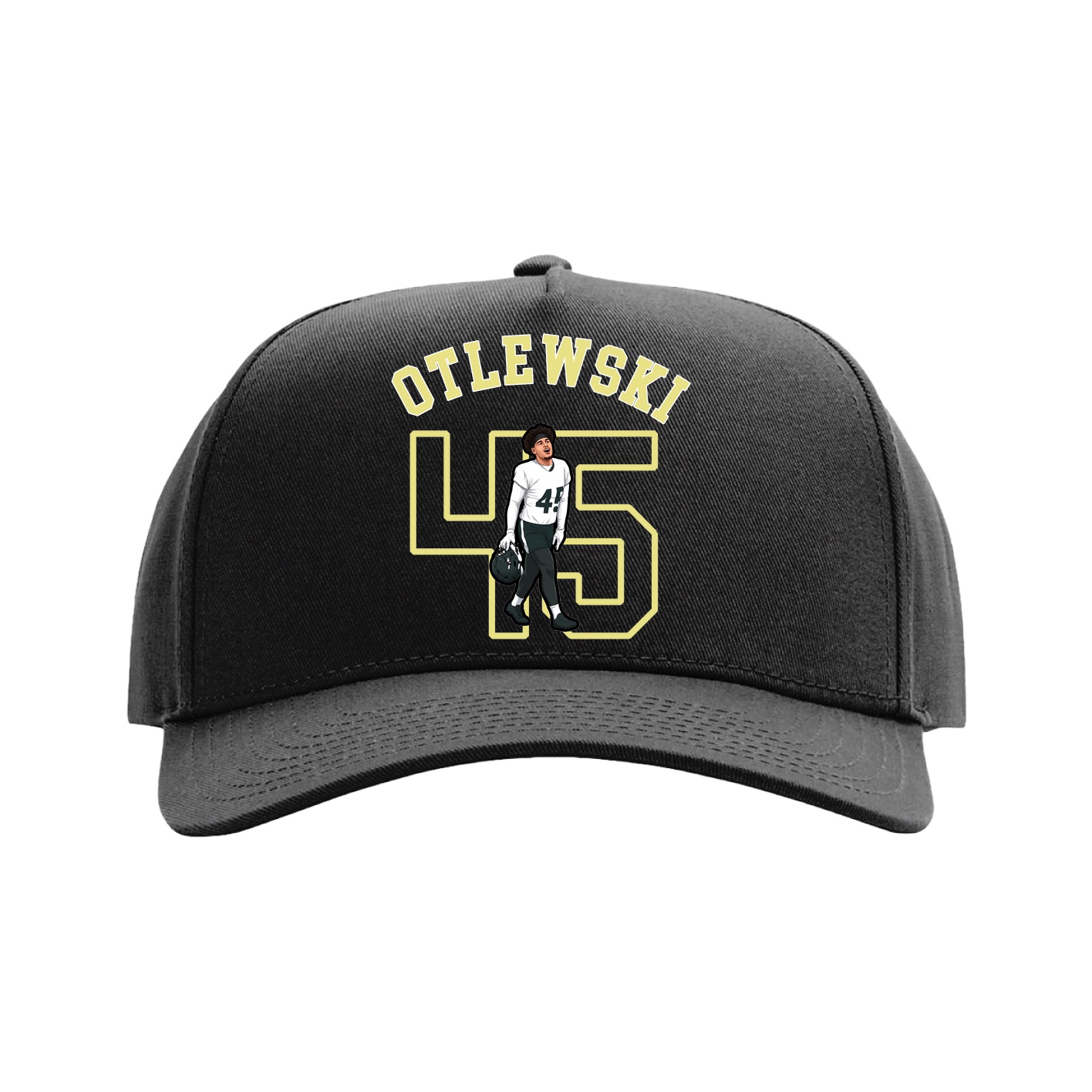 Full Fabric Five-Panel Champ Cap — Shirsey Arch in Black