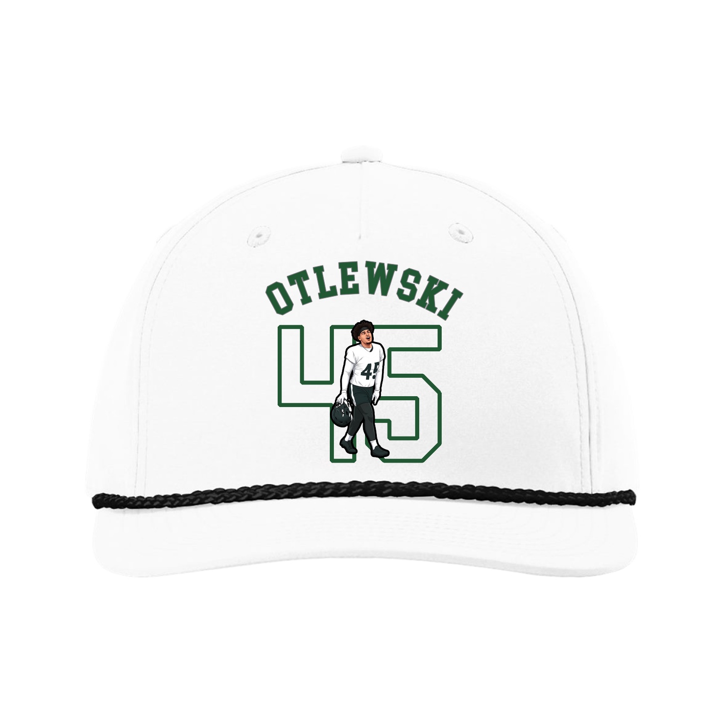 Five-Panel Classic Rope Cap — Shirsey Arch in White
