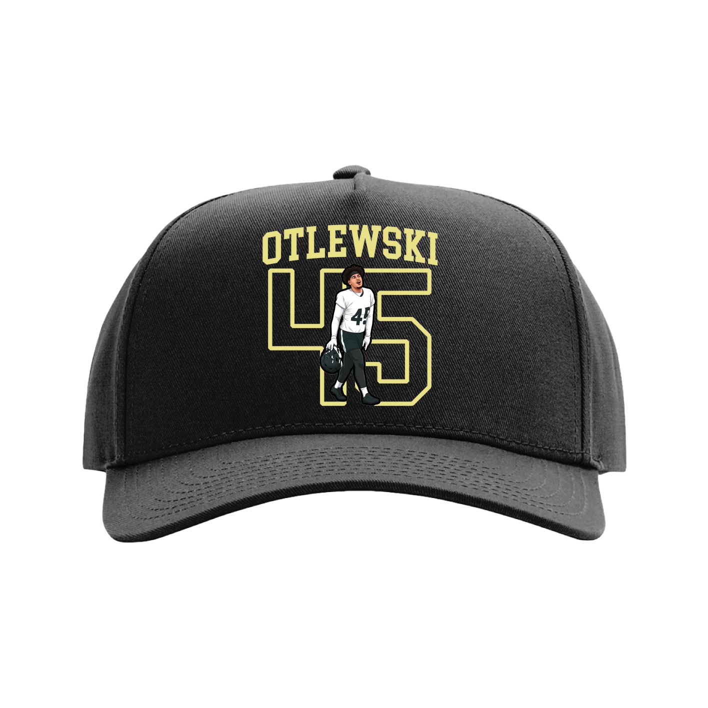 Full Fabric Five-Panel Champ Cap — Shirsey in Black