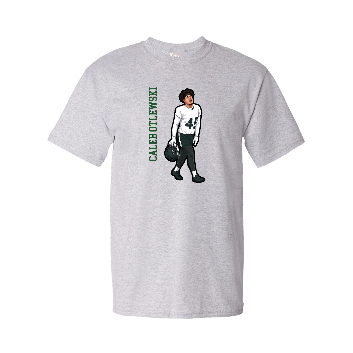 Tee — Name Vertical in Grey