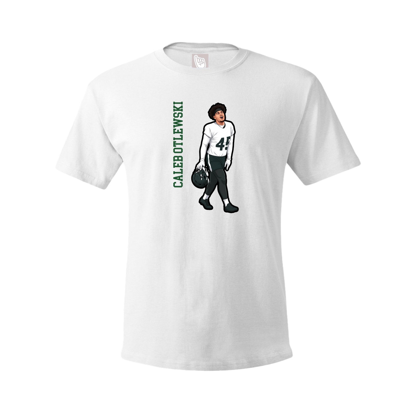 Youth Tee — Name Vertical in White