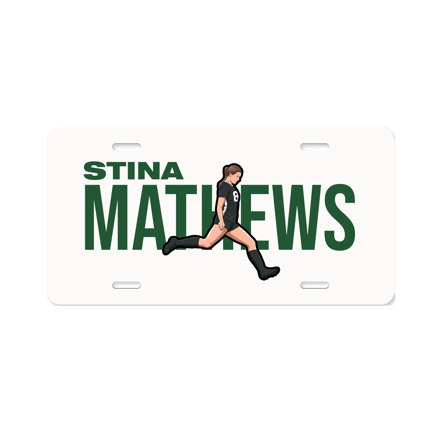 License Plate — Player Name in Classic