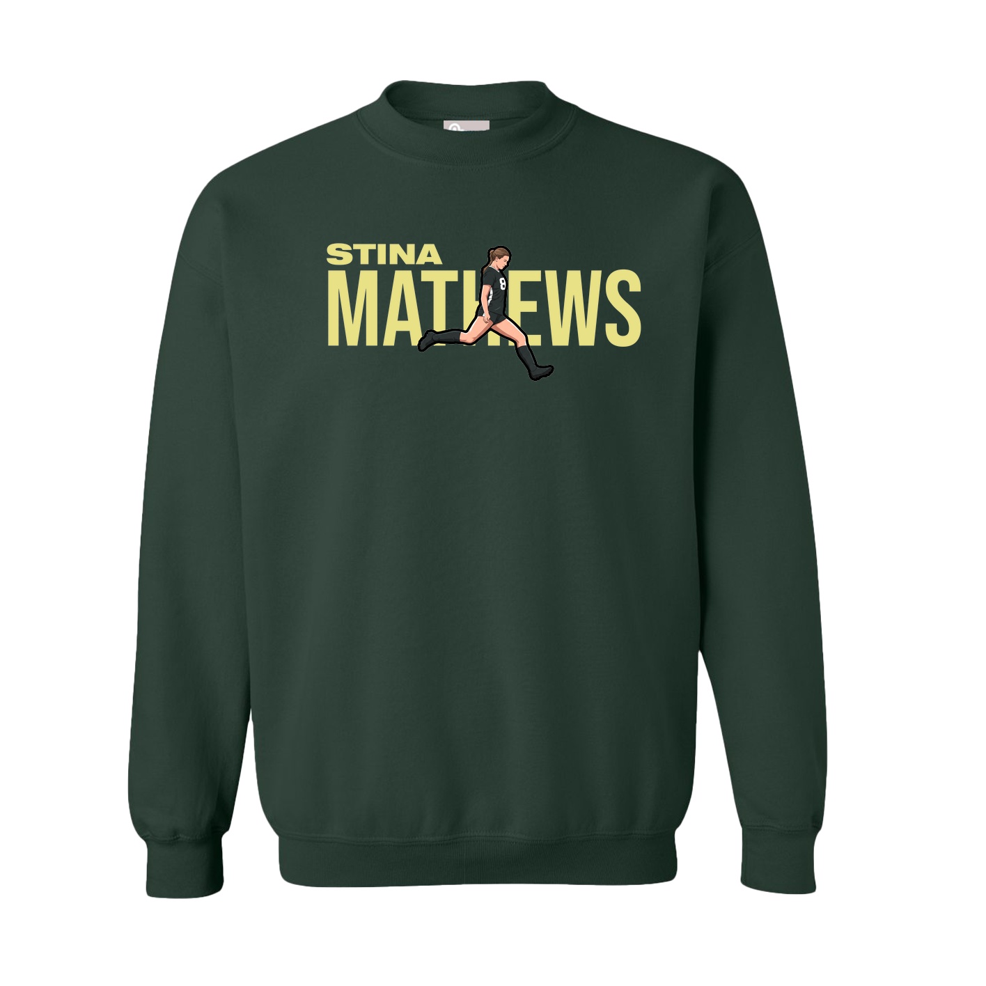 Fleece Crew — Player Name in Green