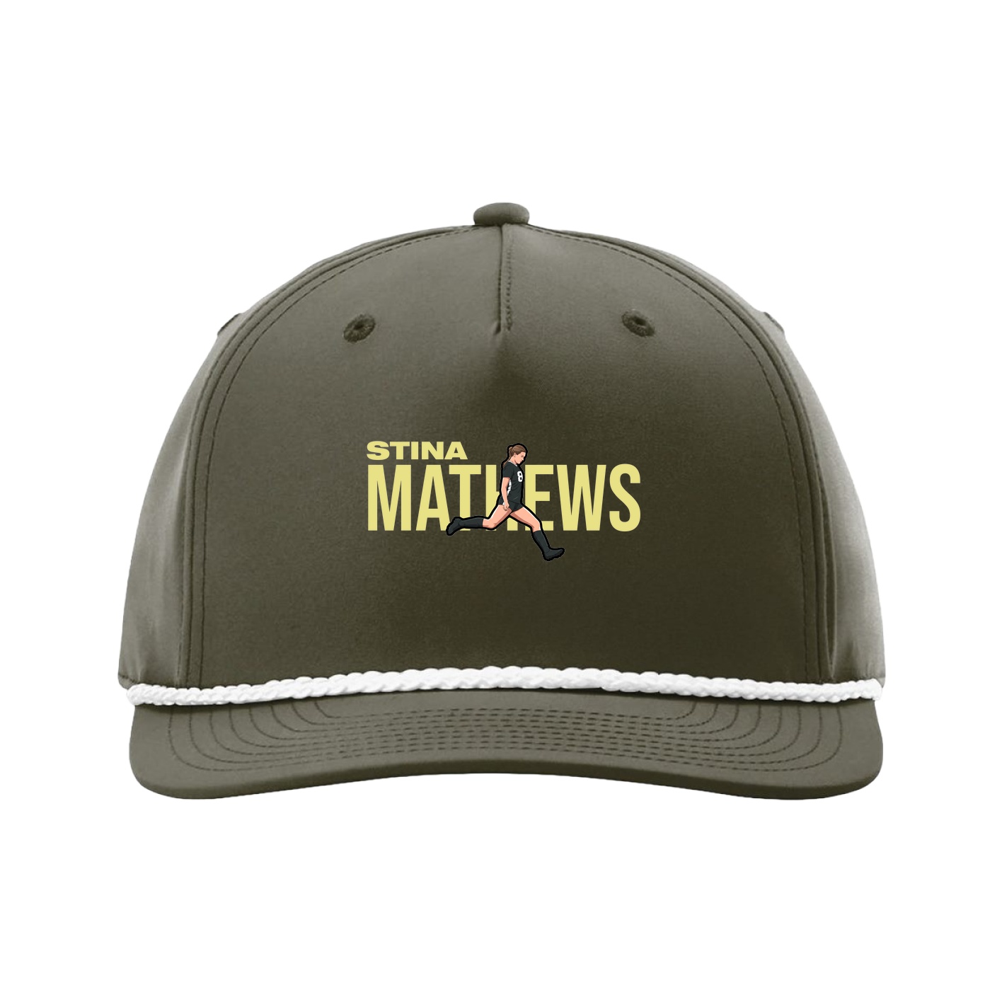 Five-Panel Classic Rope Cap — Player Name in Green