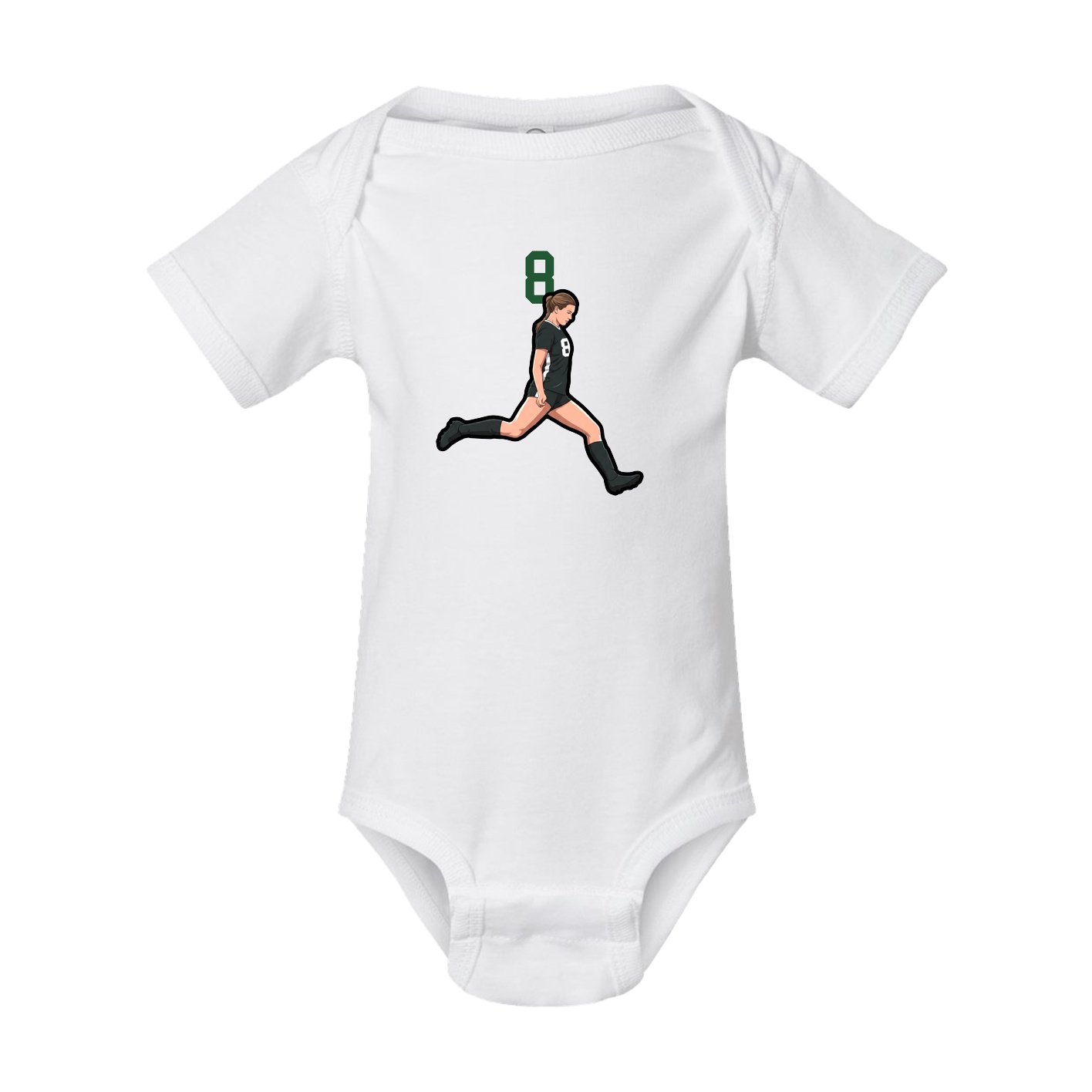 Baby Onesie — Number Top in White
