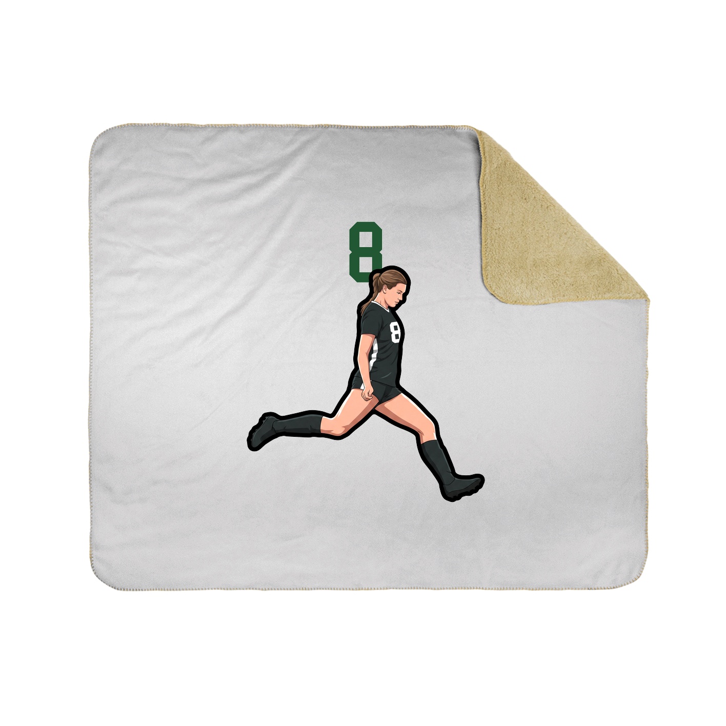 Throw Blanket — Number Top in White