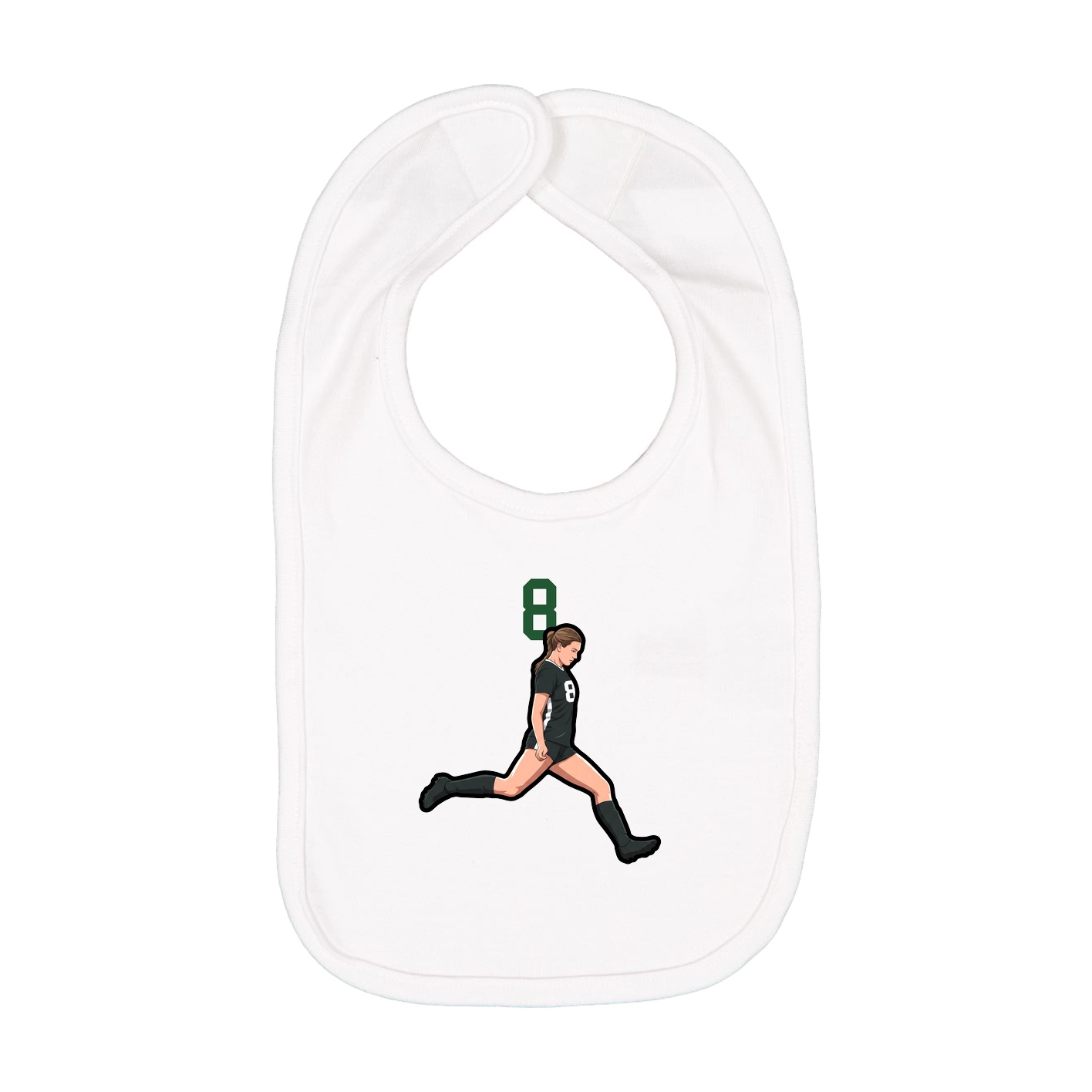 Infant Bib — Number Top in White