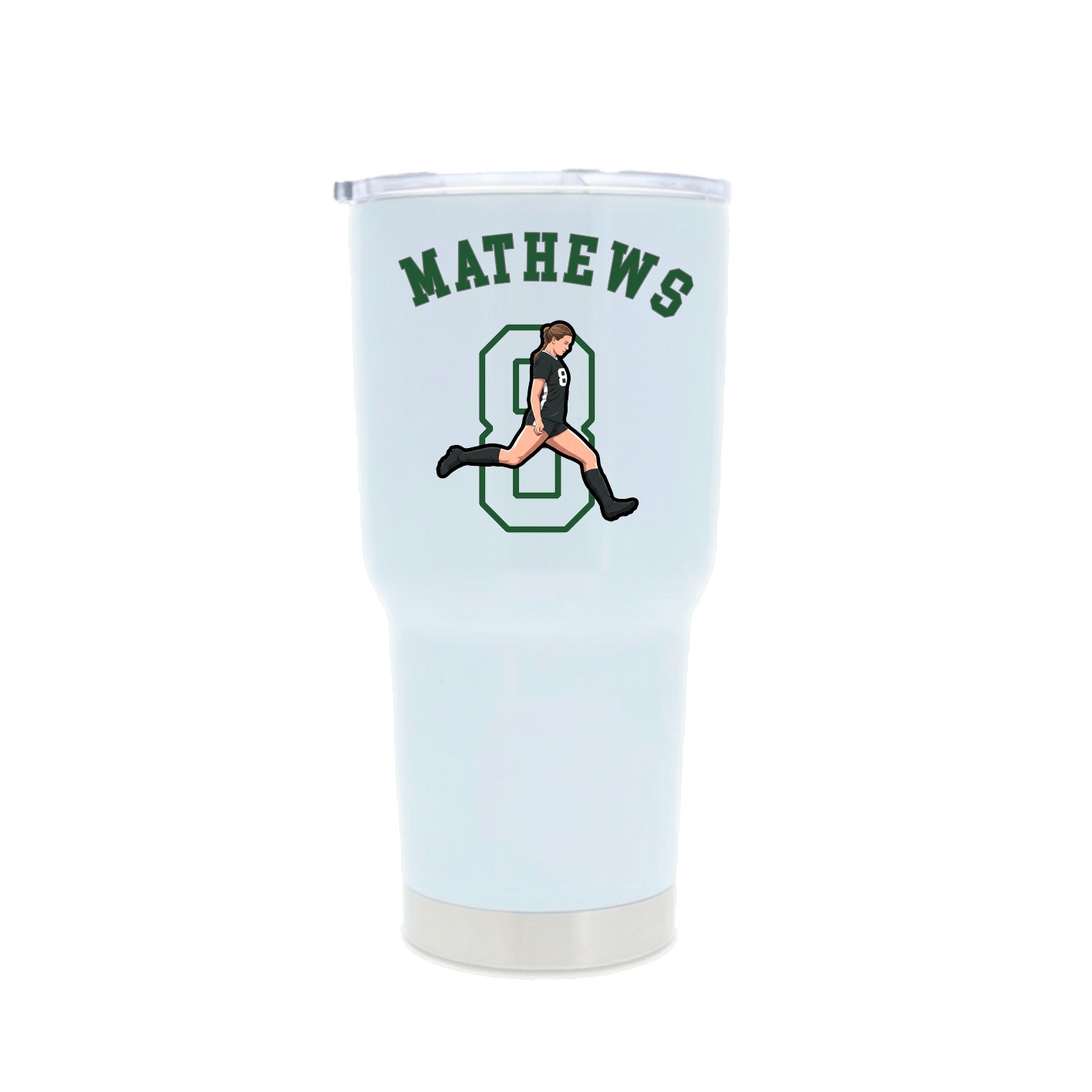 30oz Stainless Steel Tumbler — Shirsey Arch in White