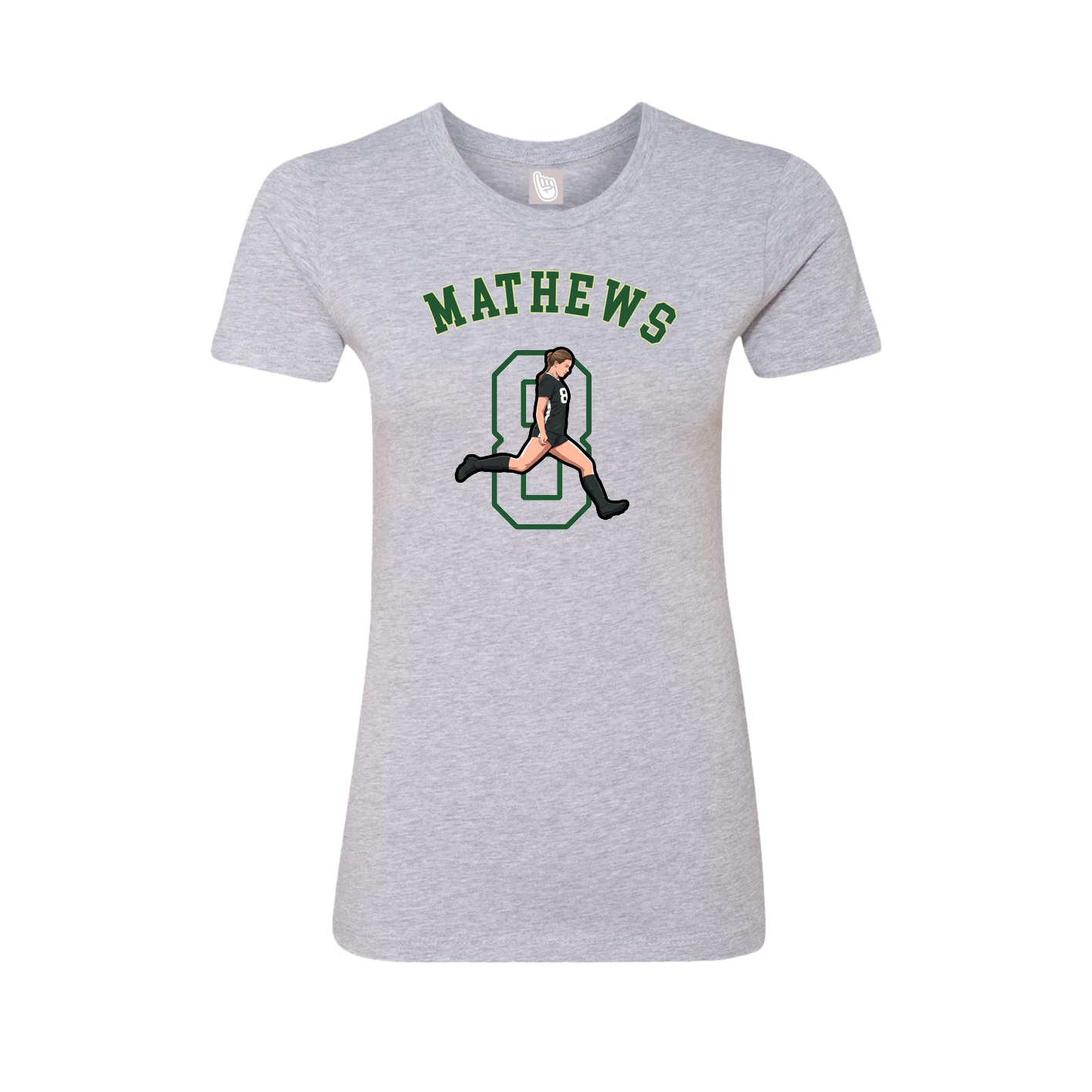 Fitted Women's Tee — Shirsey Arch in Grey