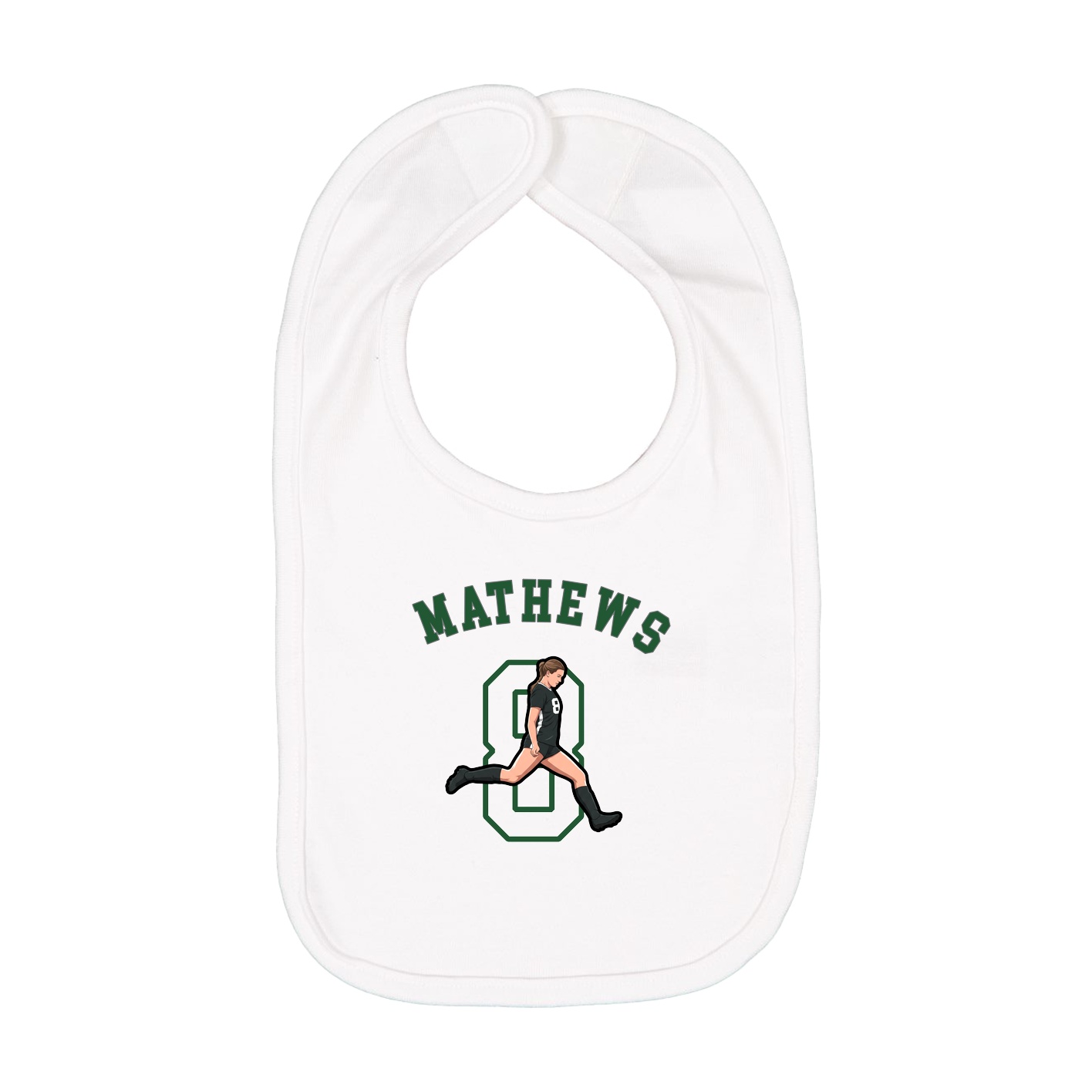 Infant Bib — Shirsey Arch in White