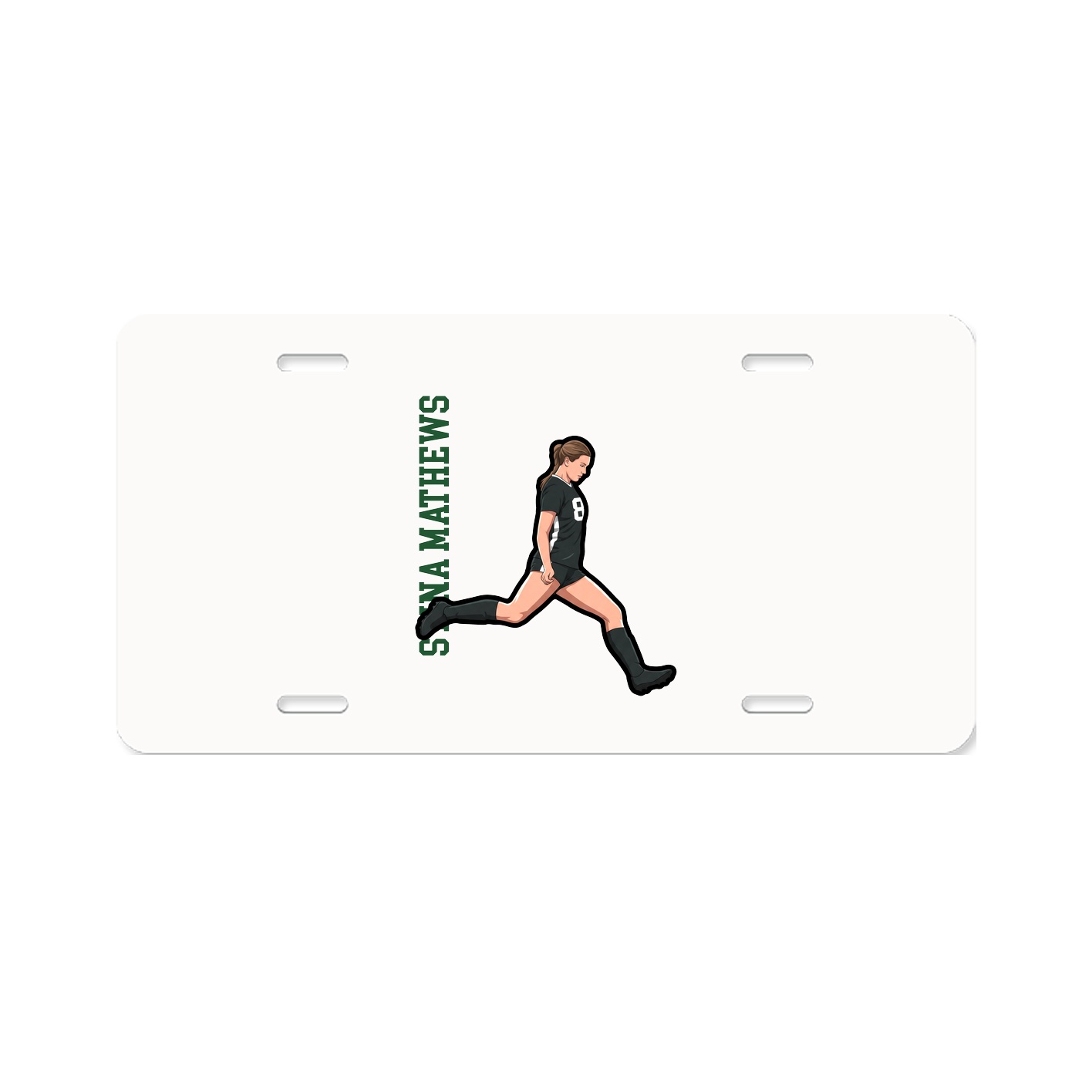License Plate — Name Vertical in Classic