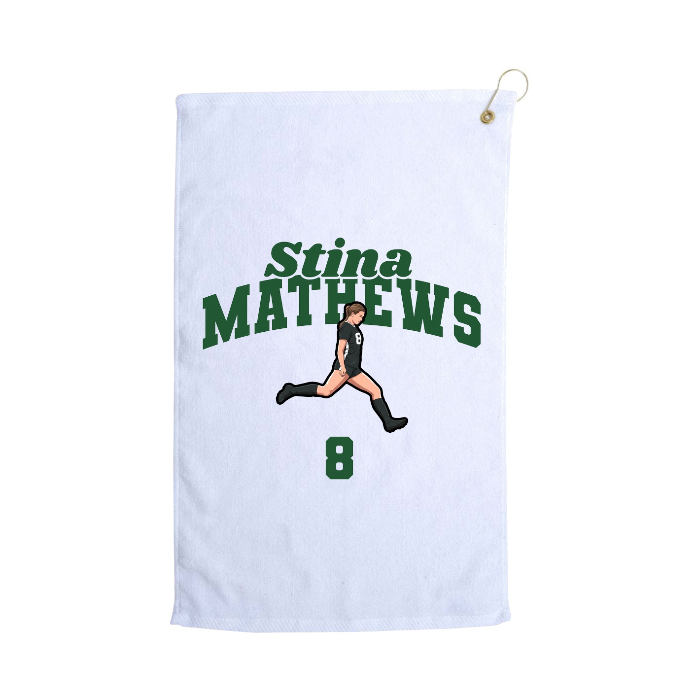 Golf Towel — Signature Arch in White