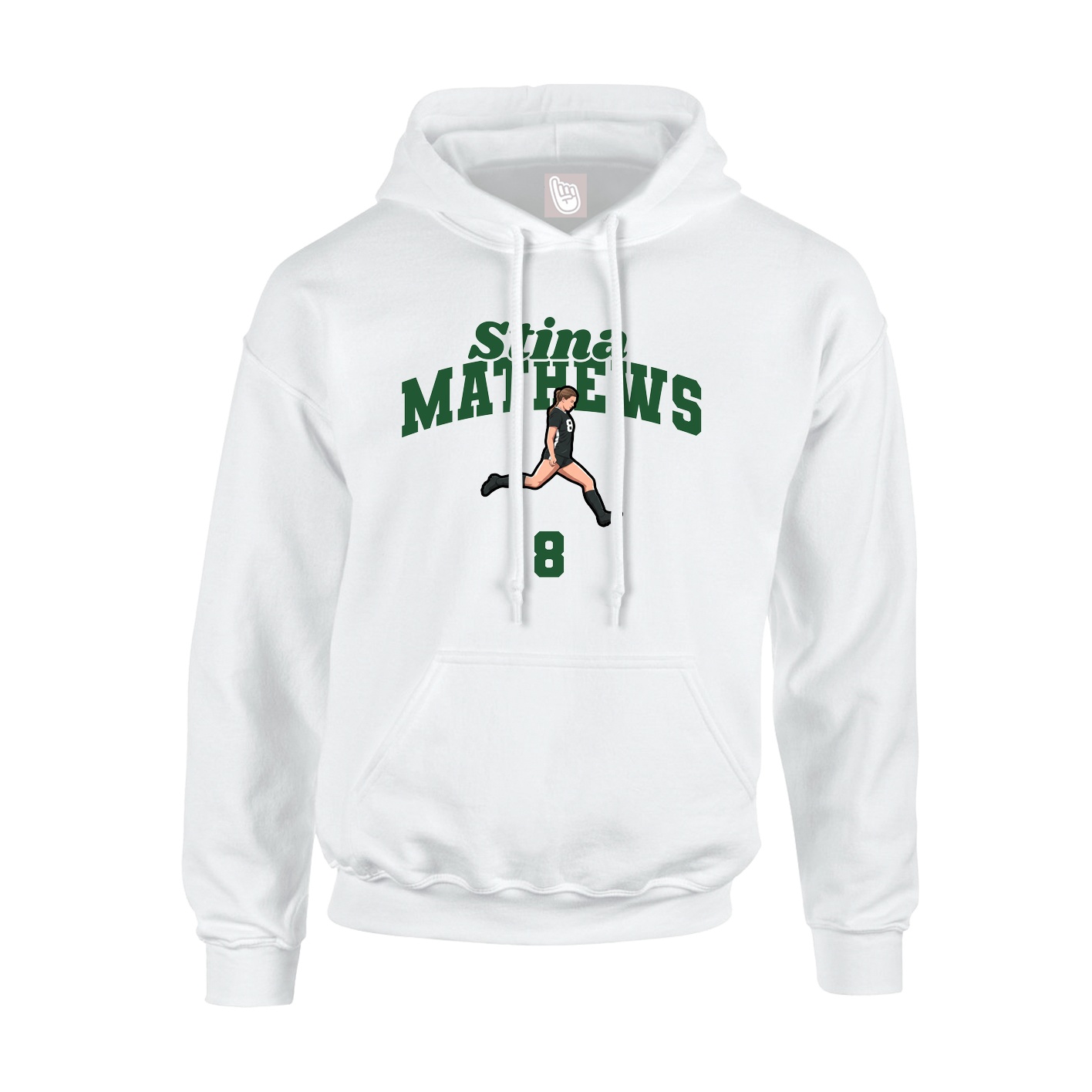 Hoodie — Signature Arch in White