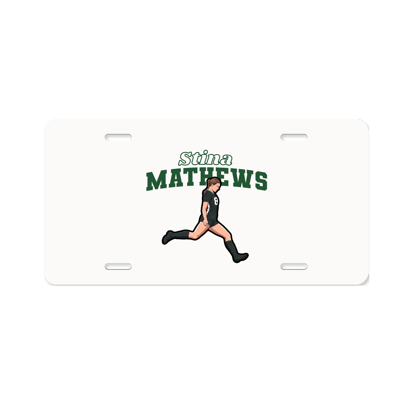 License Plate — Name Arch in Classic