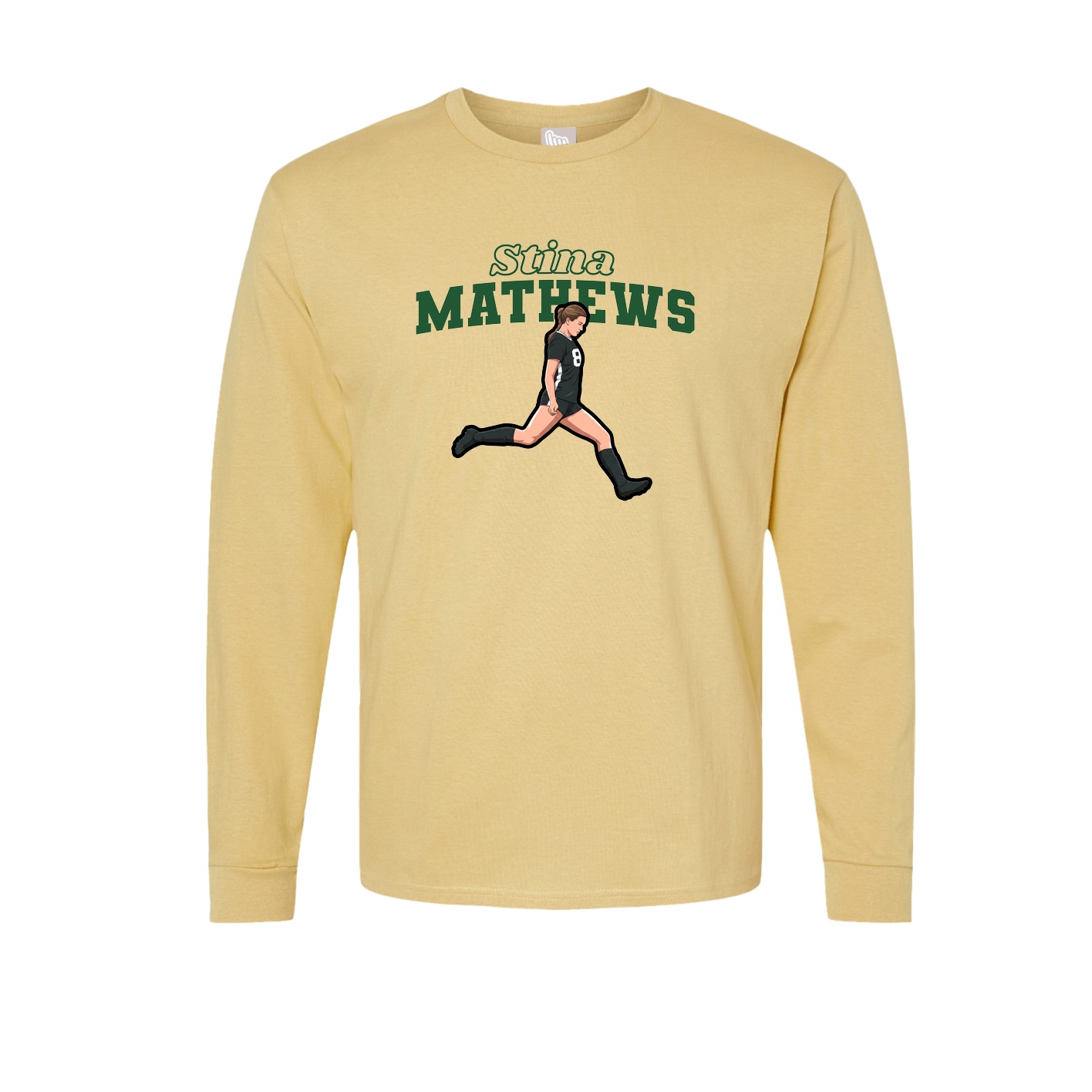 Long Sleeve Tee — Name Arch in Vegas Gold