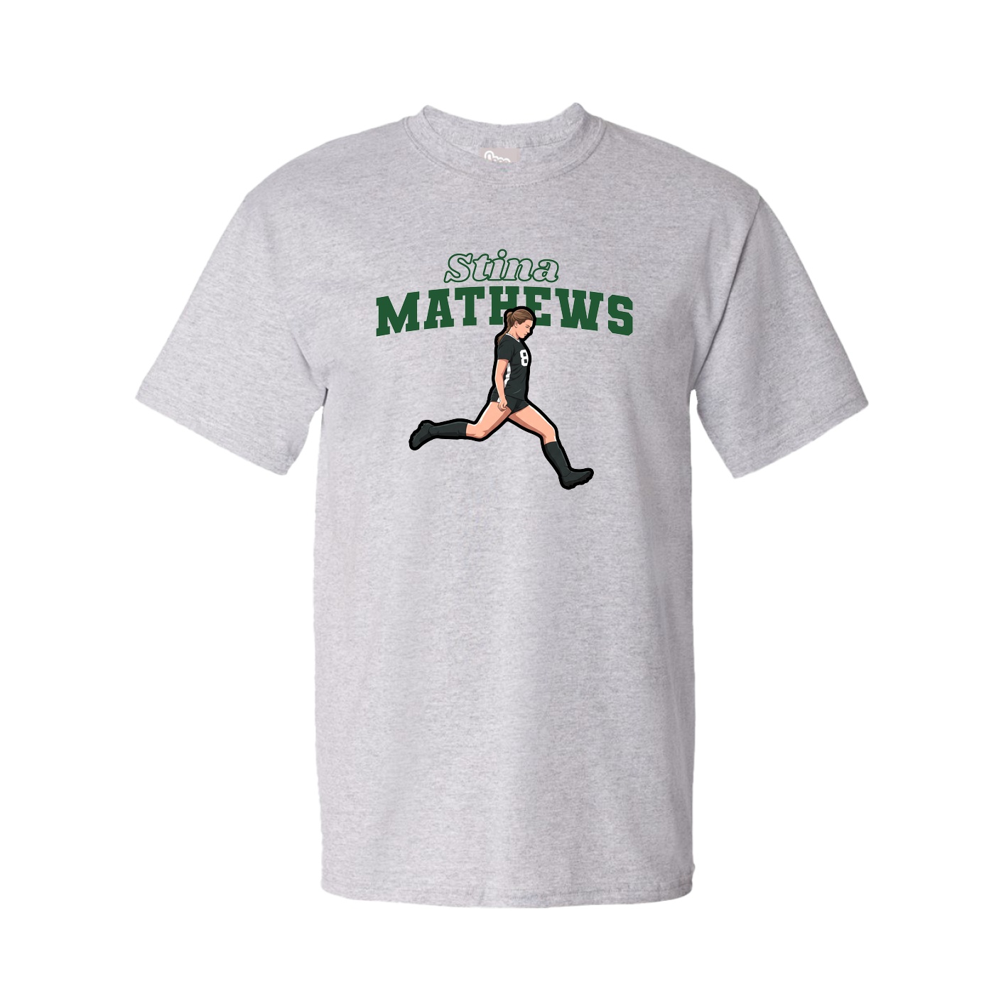 Youth Tee — Name Arch in Grey