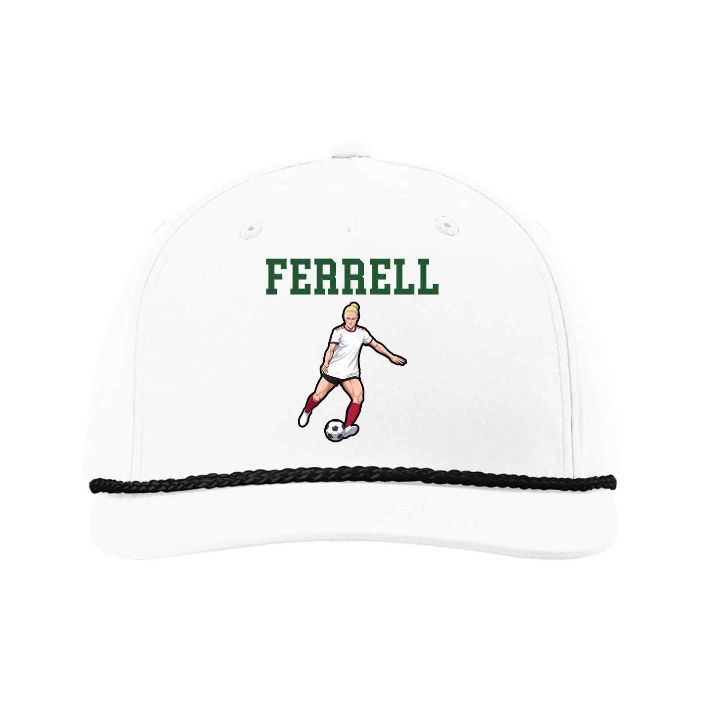 Five-Panel Classic Rope Cap — Shirsey in White