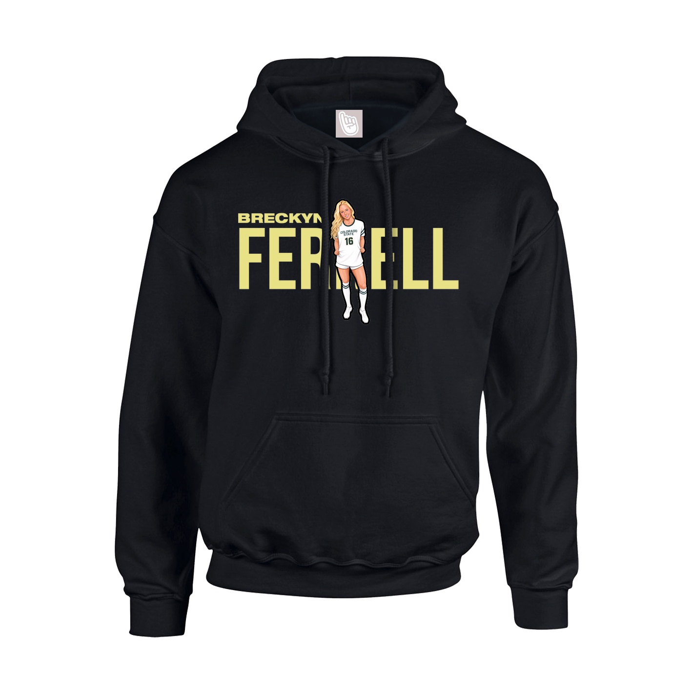 Youth Hoodie — Player Name in Black