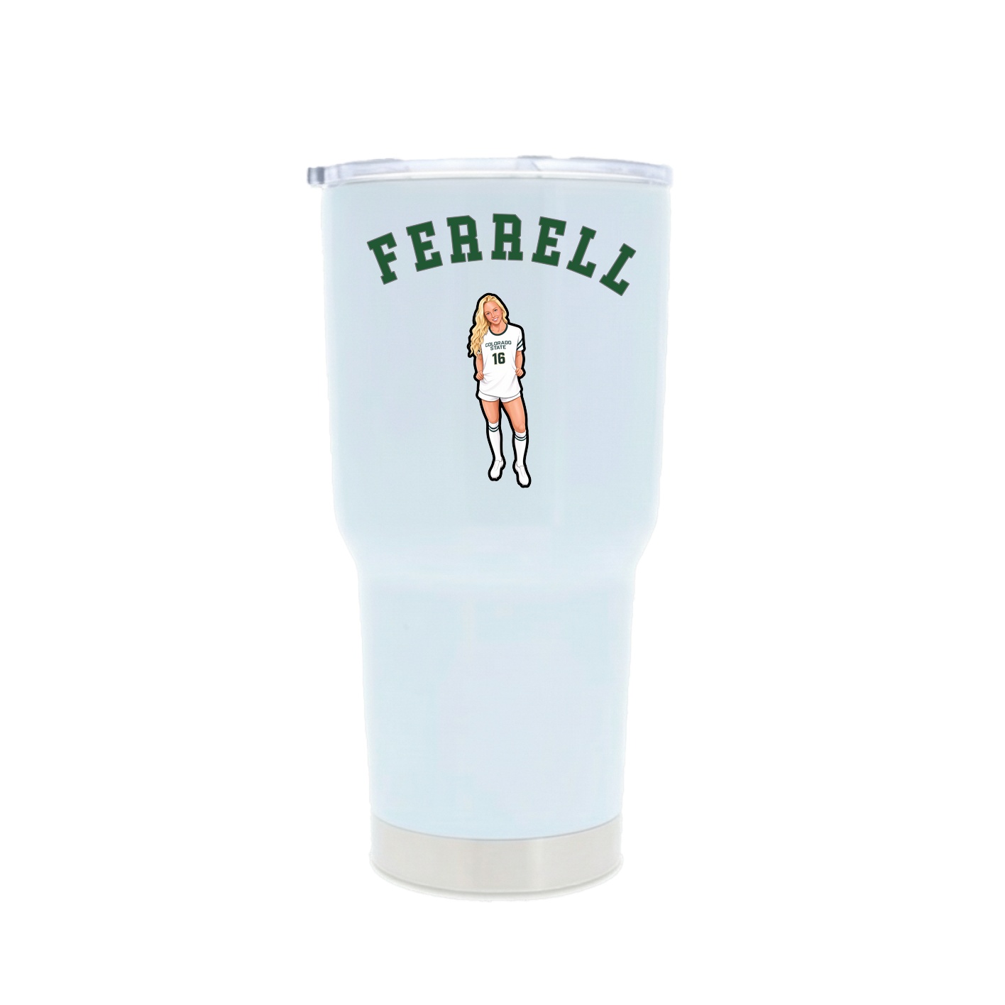 30oz Stainless Steel Tumbler — Shirsey Arch in White