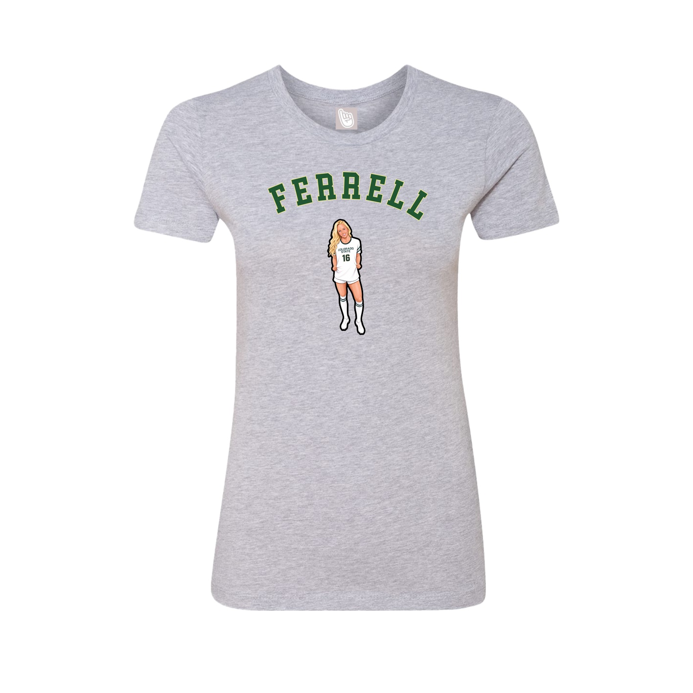 Fitted Women's Tee — Shirsey Arch in Grey