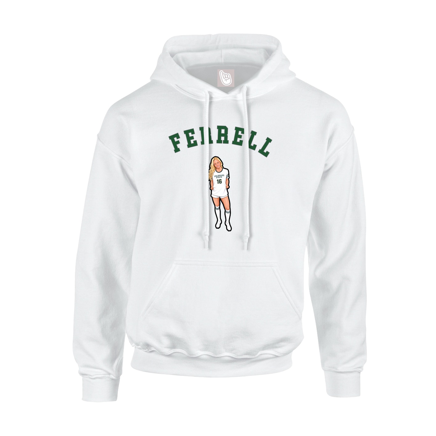 Hoodie — Shirsey Arch in White