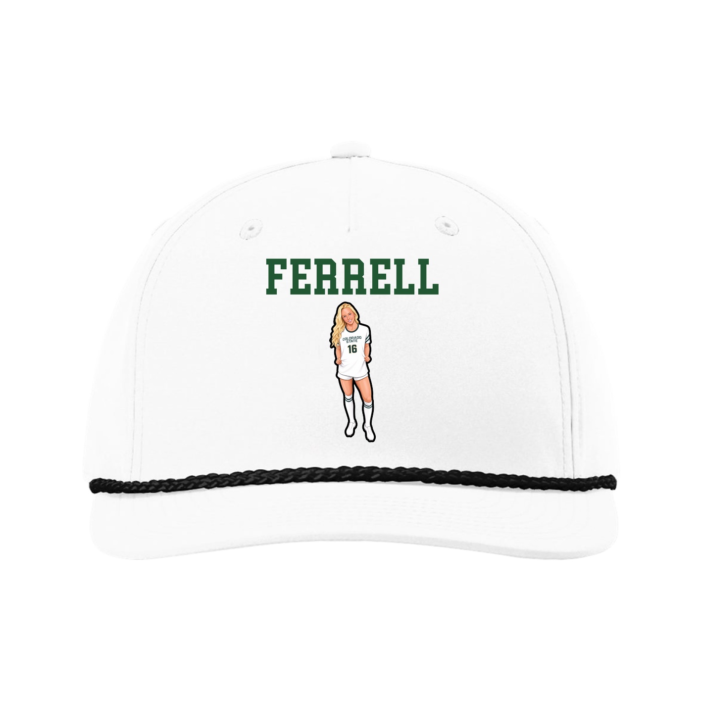 Five-Panel Classic Rope Cap — Shirsey in White