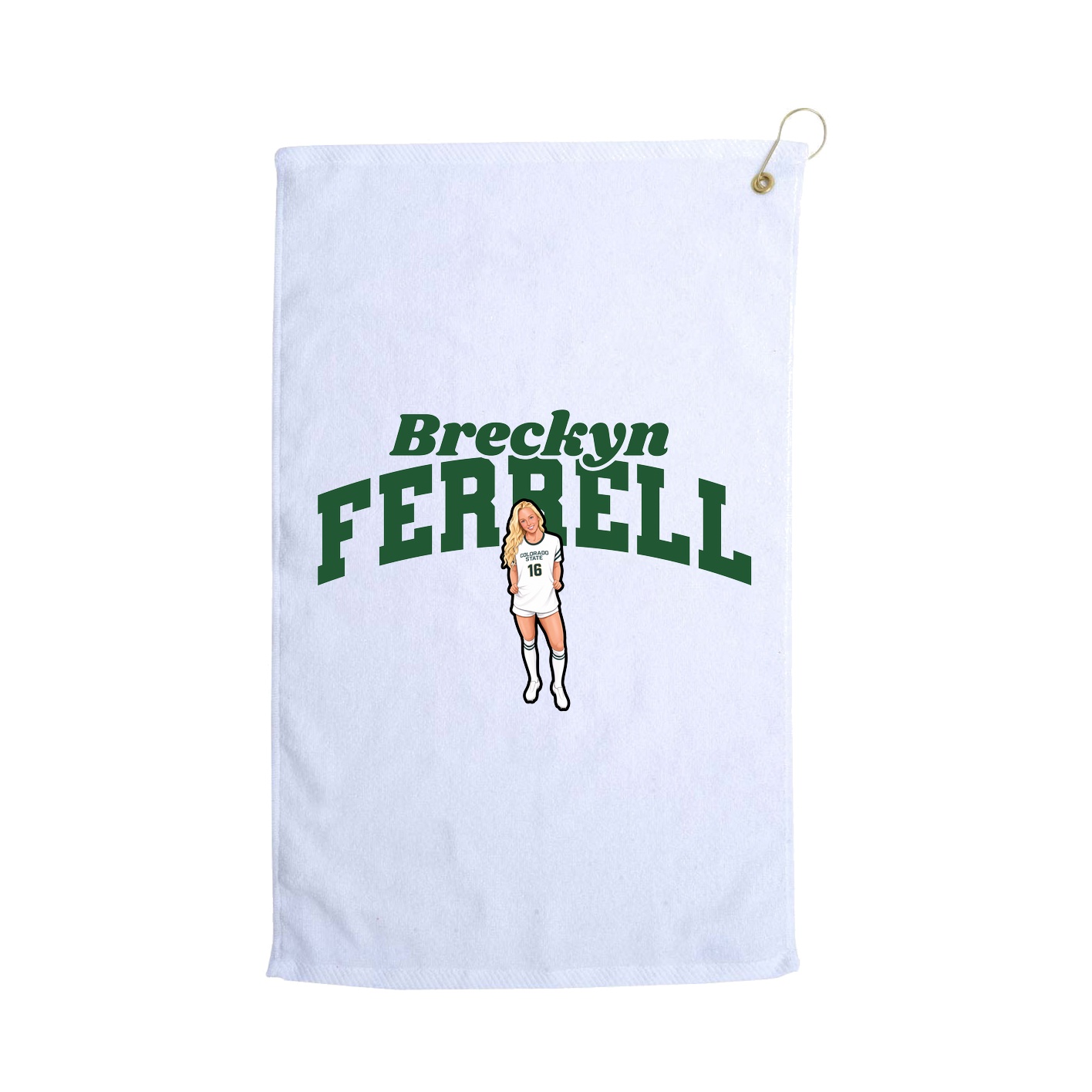 Golf Towel — Signature Arch in White
