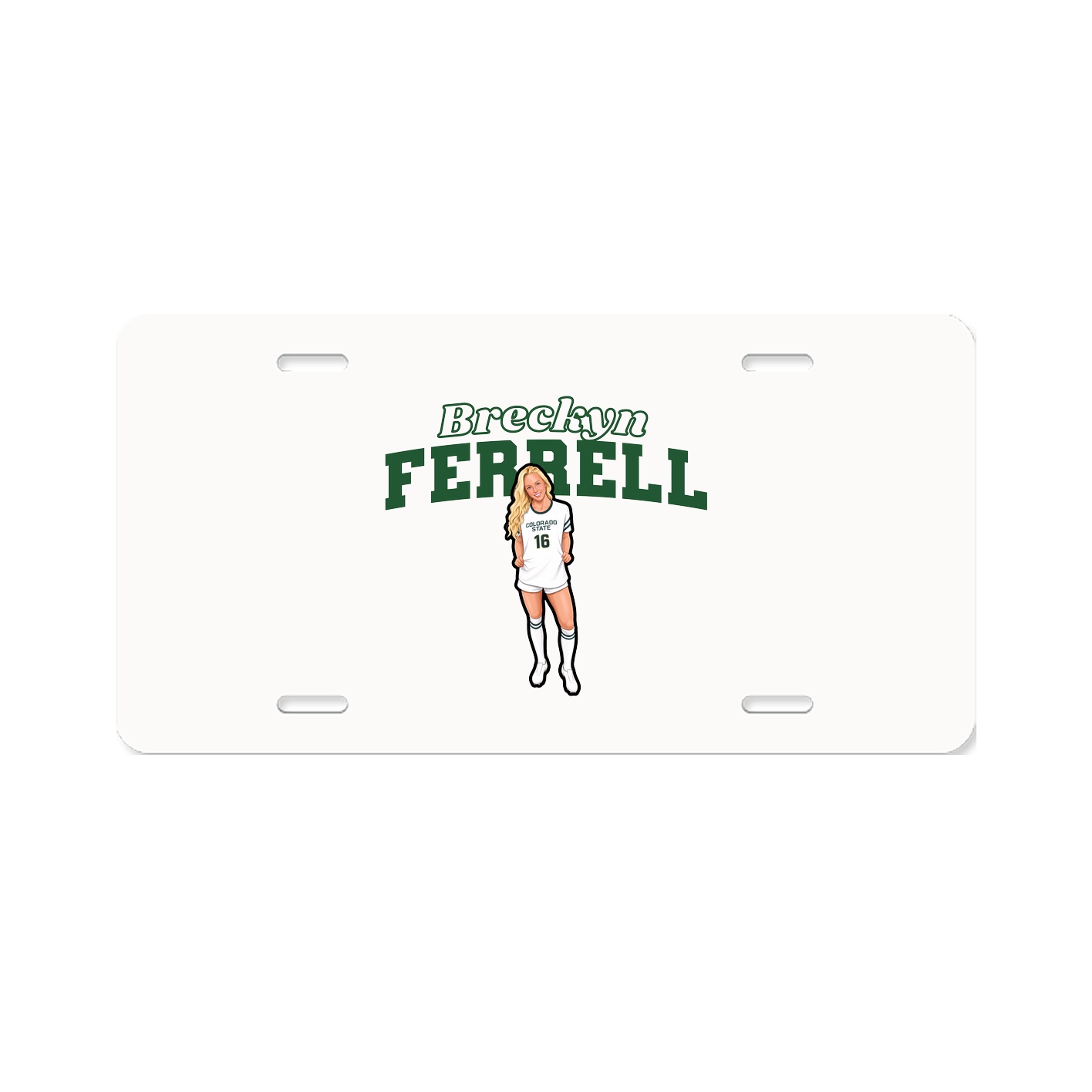 License Plate — Name Arch in Classic