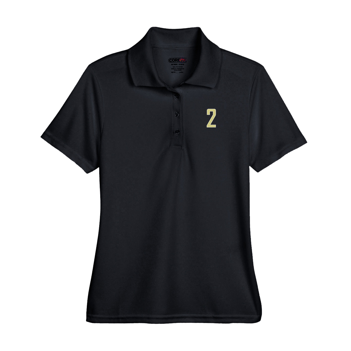Performance Polo — Front Shirsy in Black