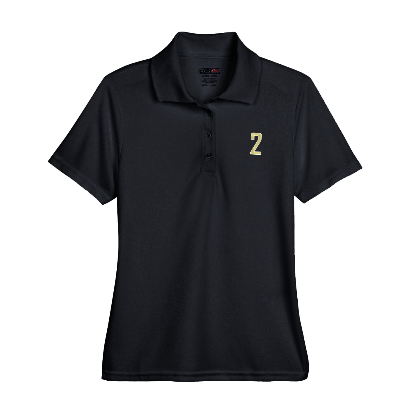 Womens Performance Polo — Front Shirsy in Black