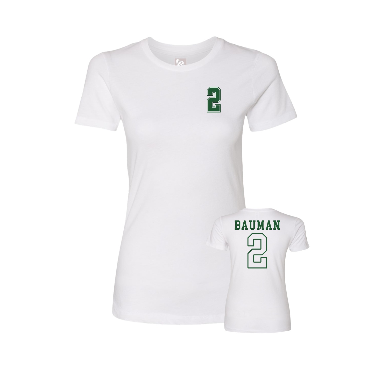 Womens Tee — Chest Back in White