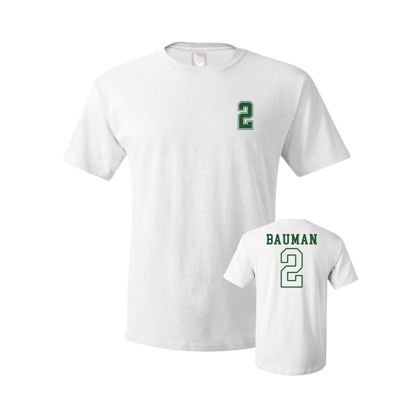 Youth Tee — Chest Back in White