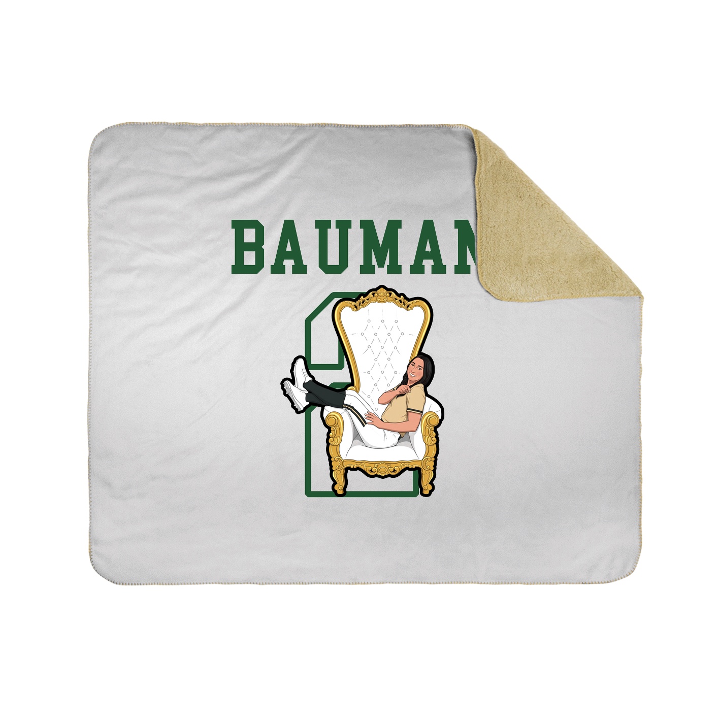 Throw Blanket — Shirsey in White
