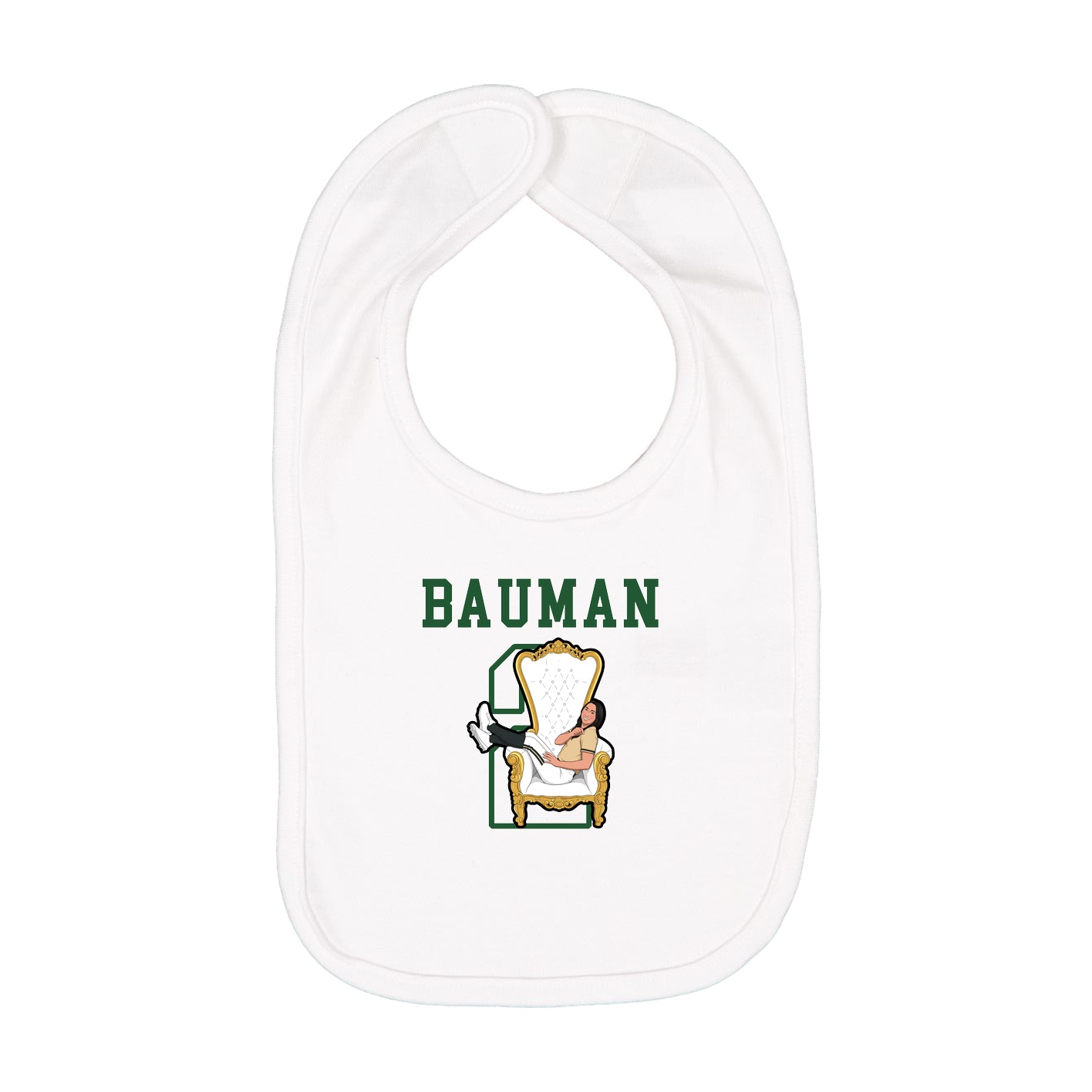 Infant Bib — Shirsey in White