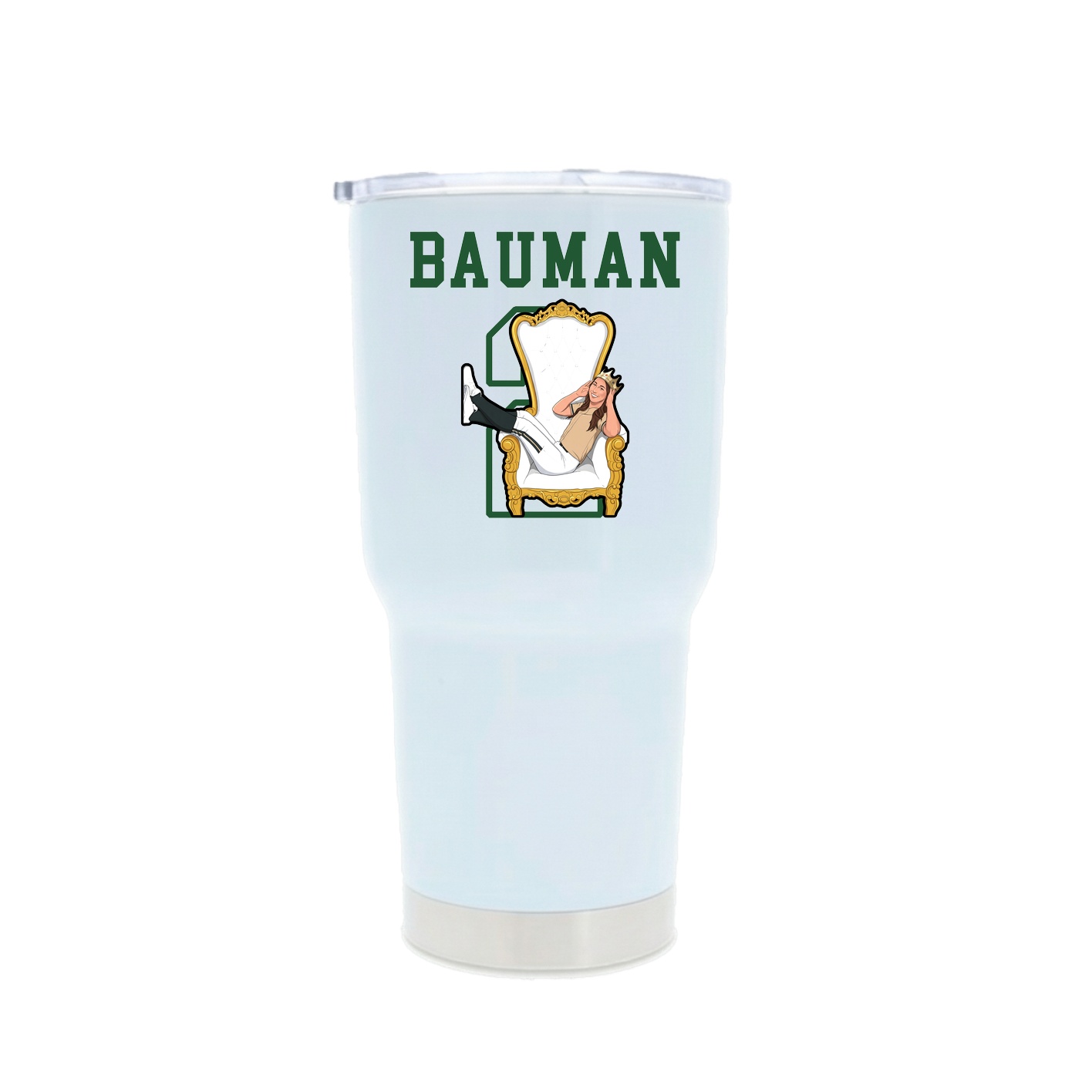 30oz Stainless Steel Tumbler — Shirsey in White